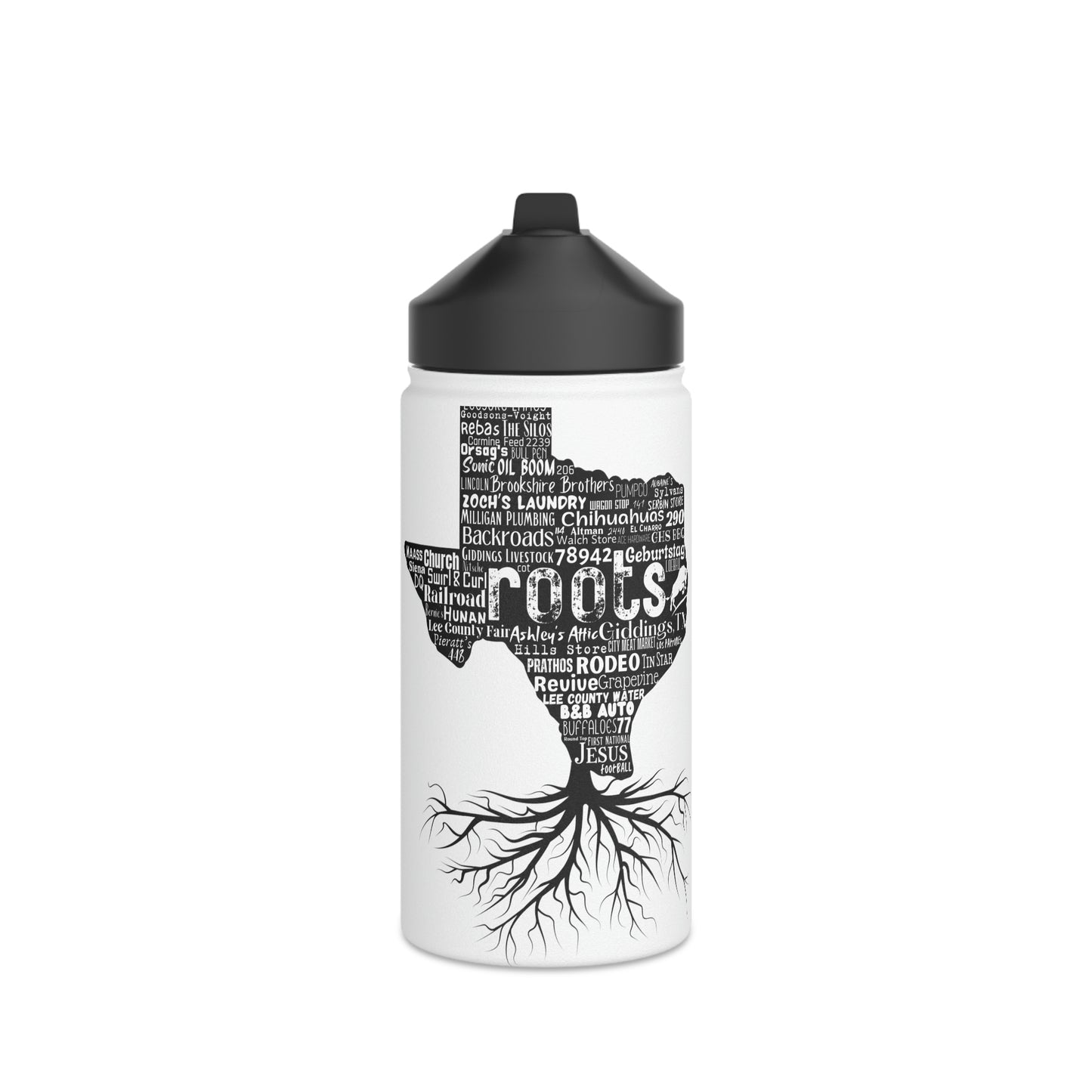 Giddings Roots Stainless Steel Water Bottle, Standard Lid