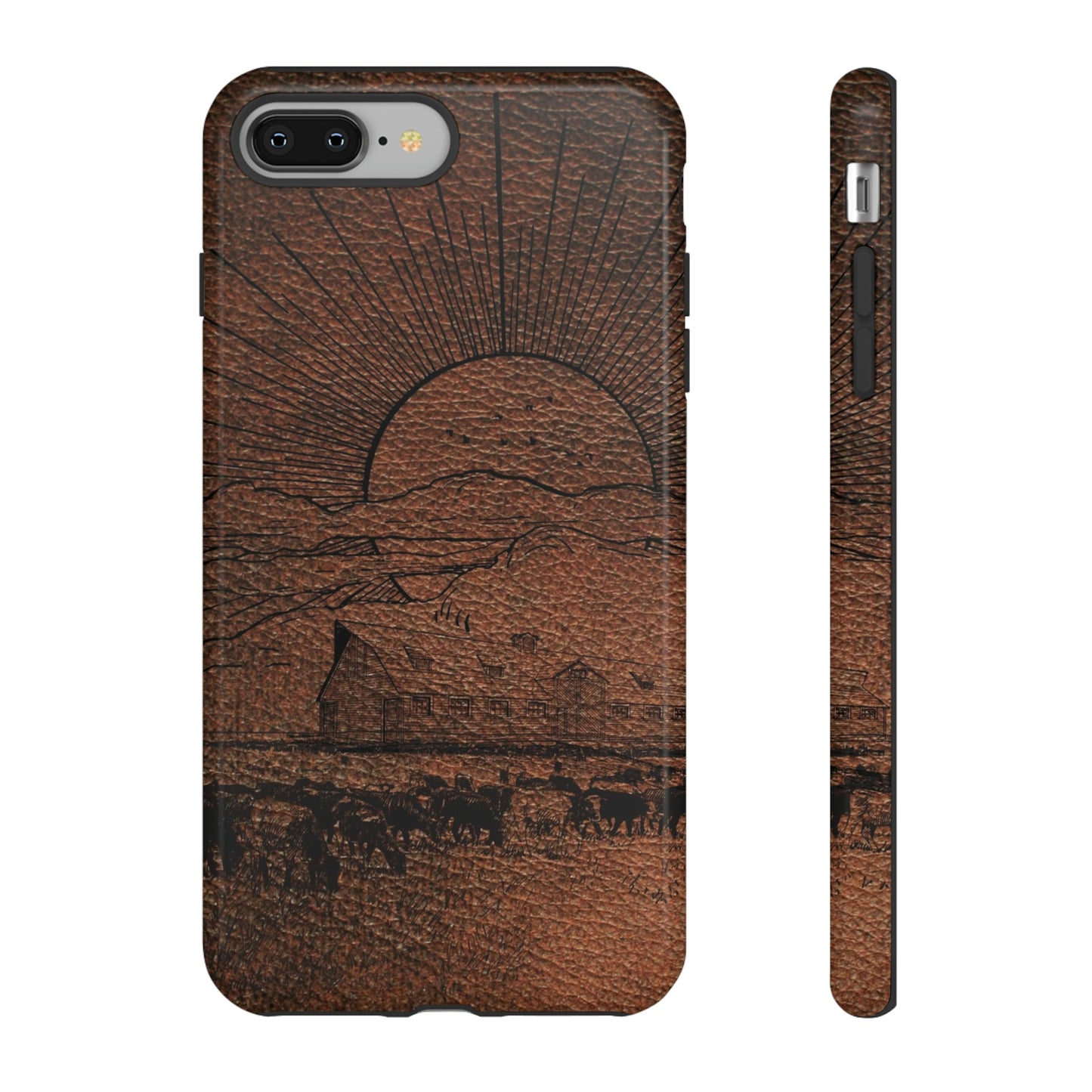 Leather Ranch Print Tough Cases