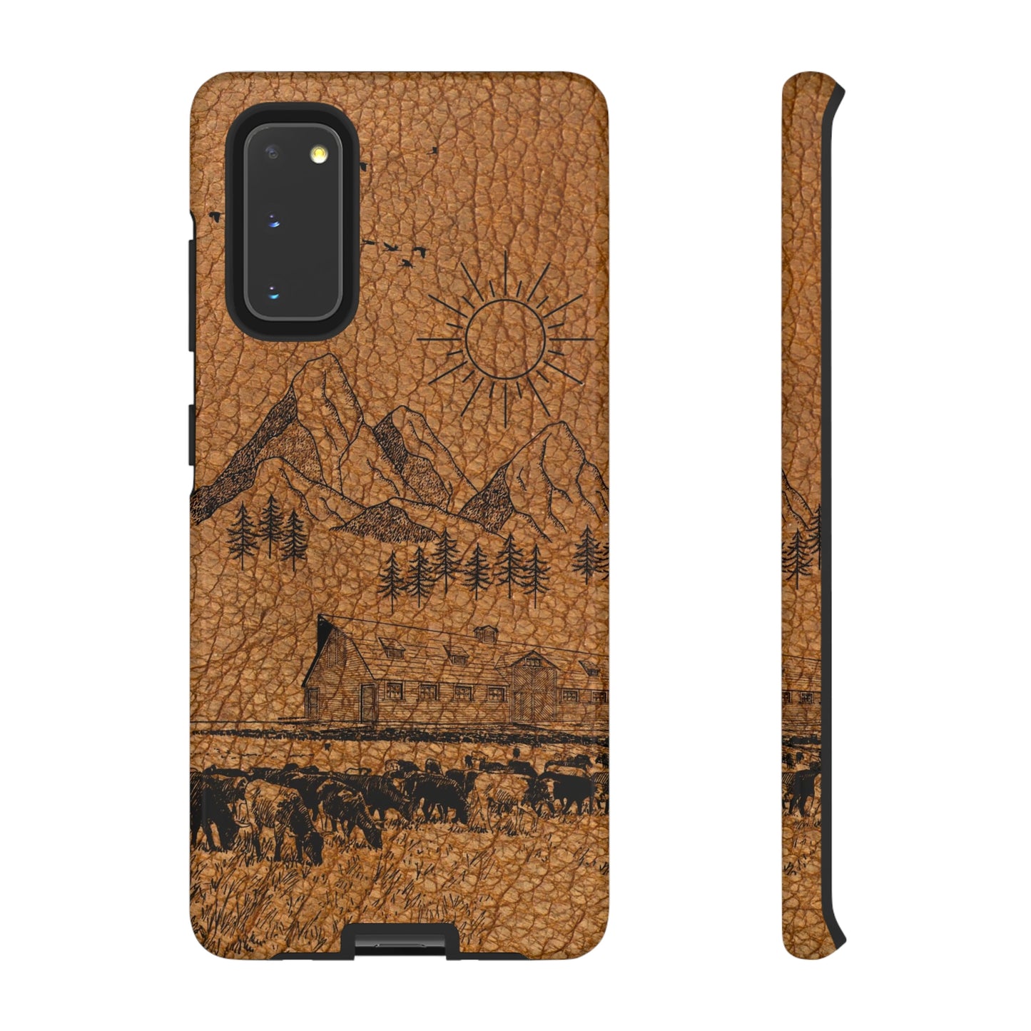 Light Leather Ranch Print Tough Case