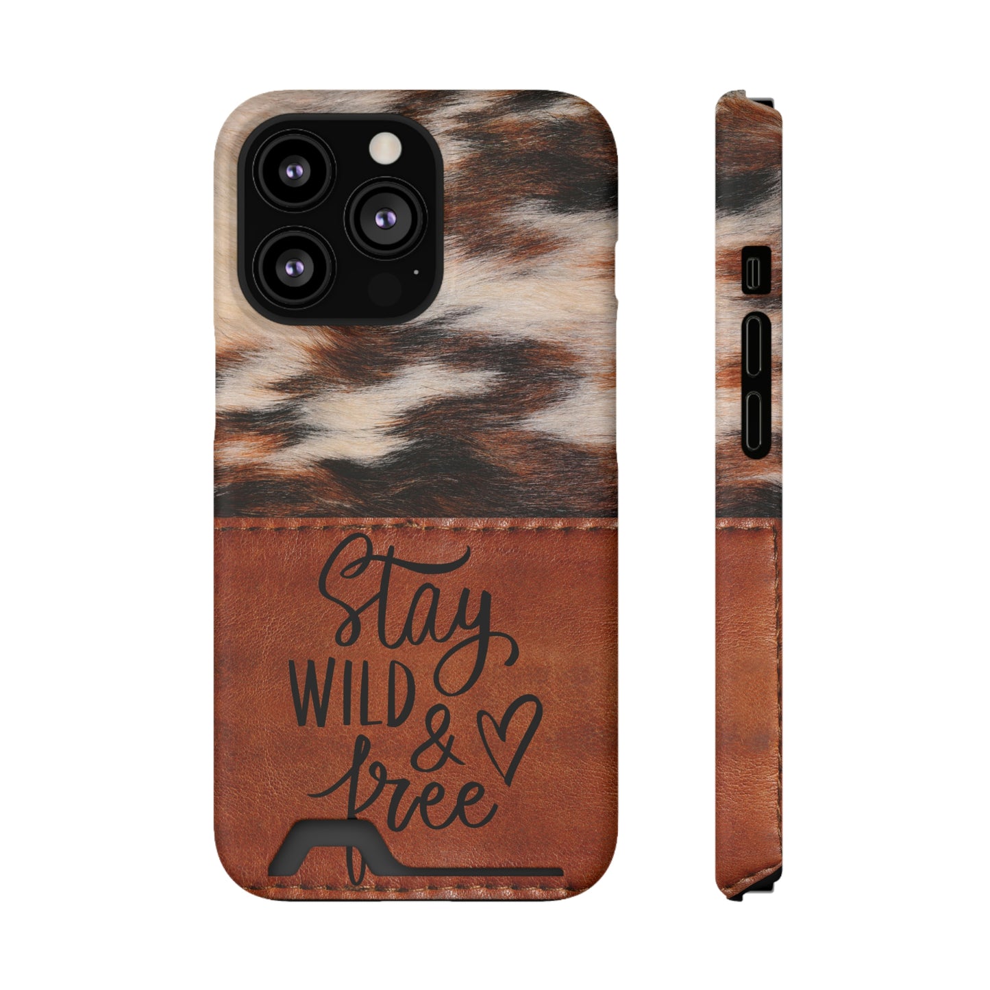 Wild & Free Phone Case With Card Holder