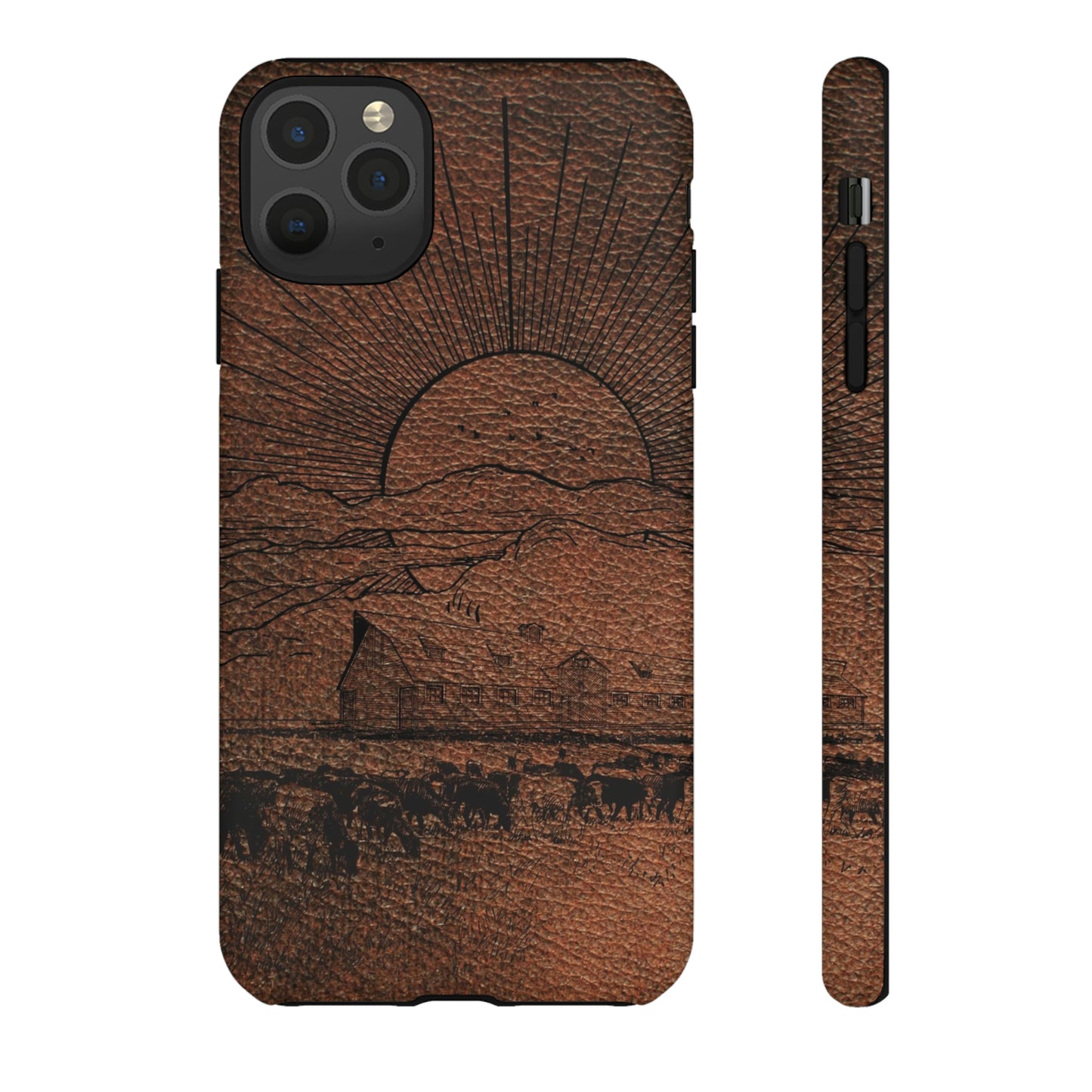 Leather Ranch Print Tough Cases