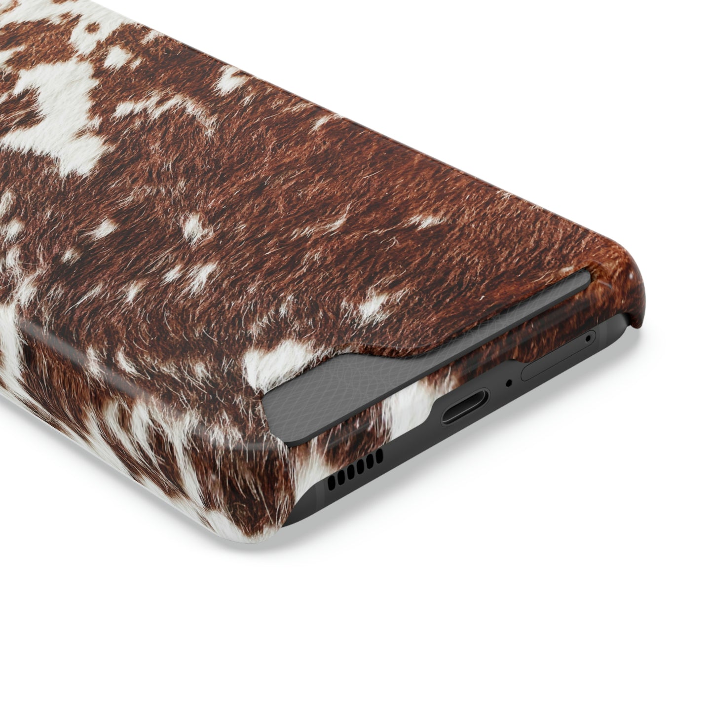 Cowhide Phone Case With Card Holder