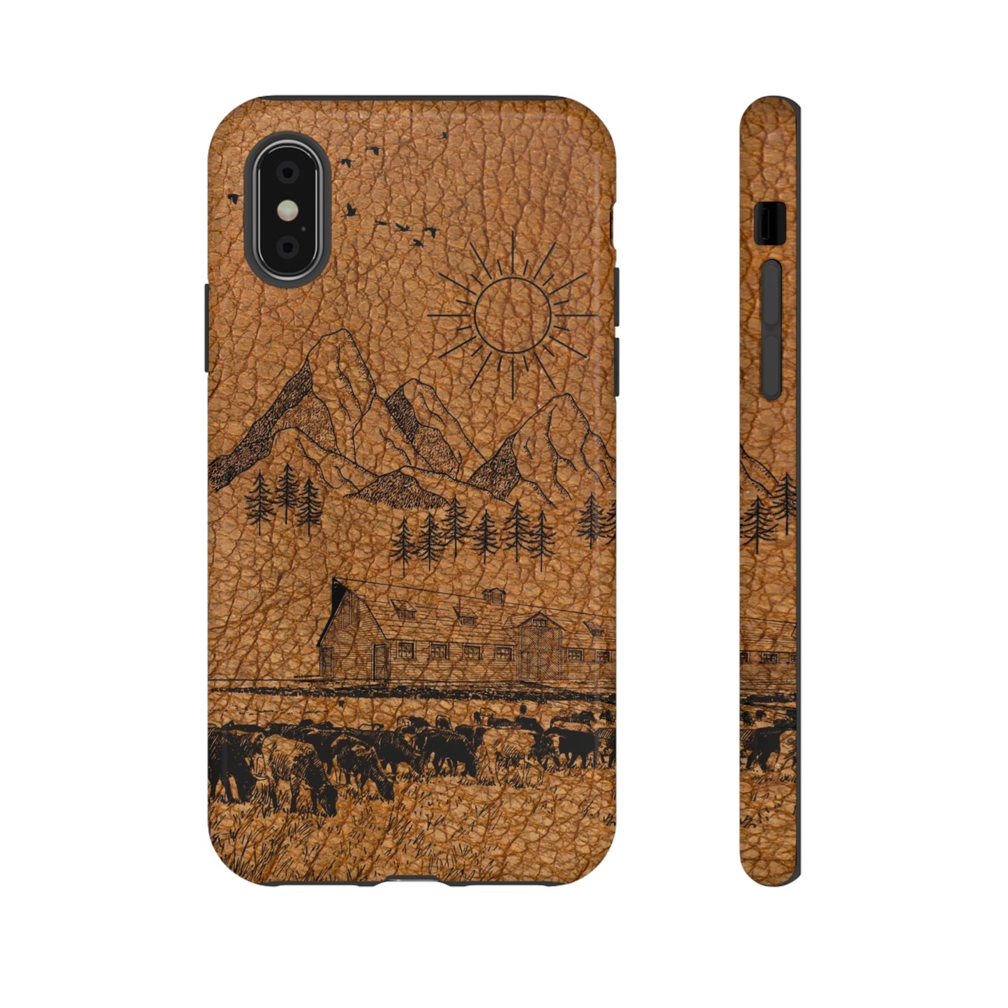 Light Leather Ranch Print Tough Case