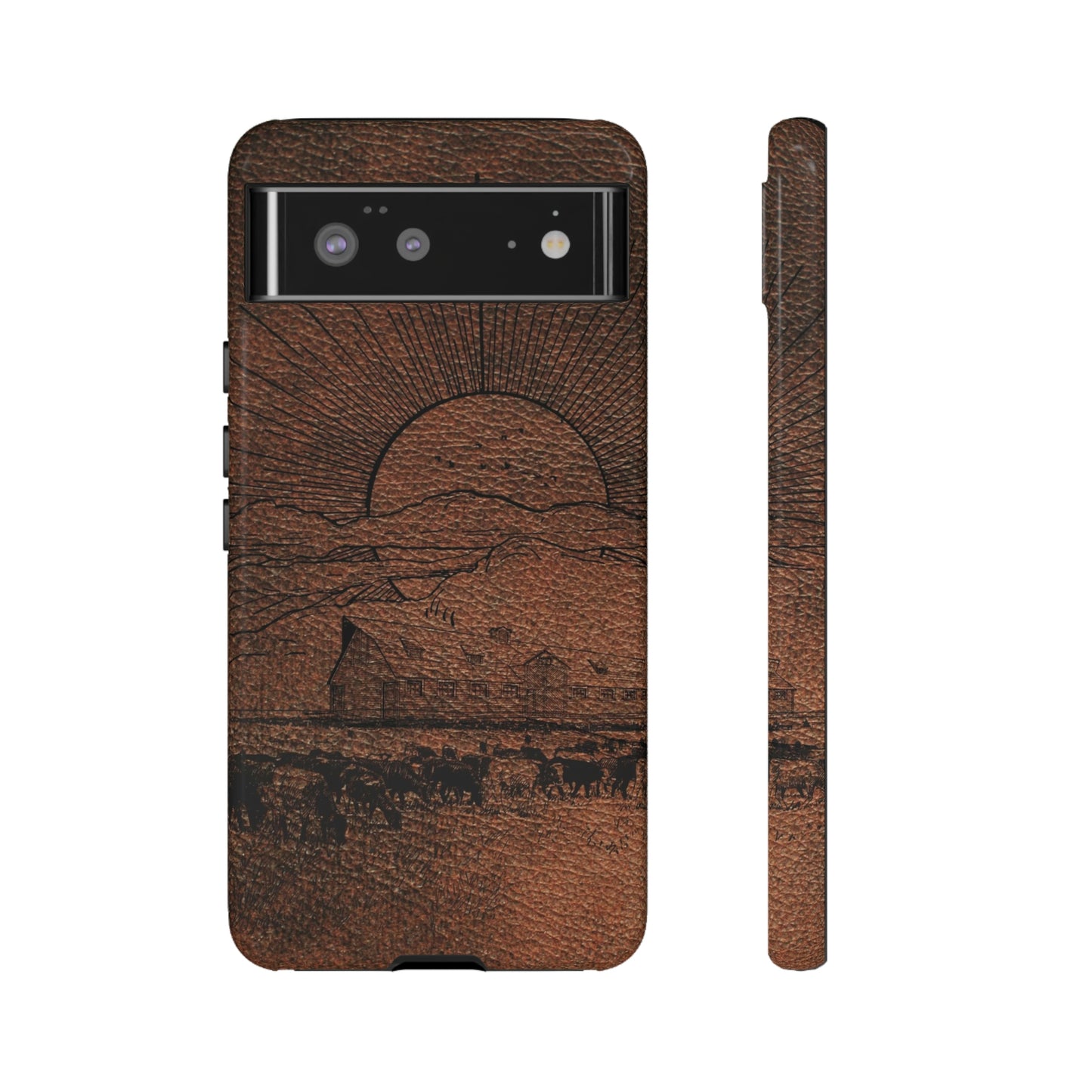 Leather Ranch Print Tough Cases