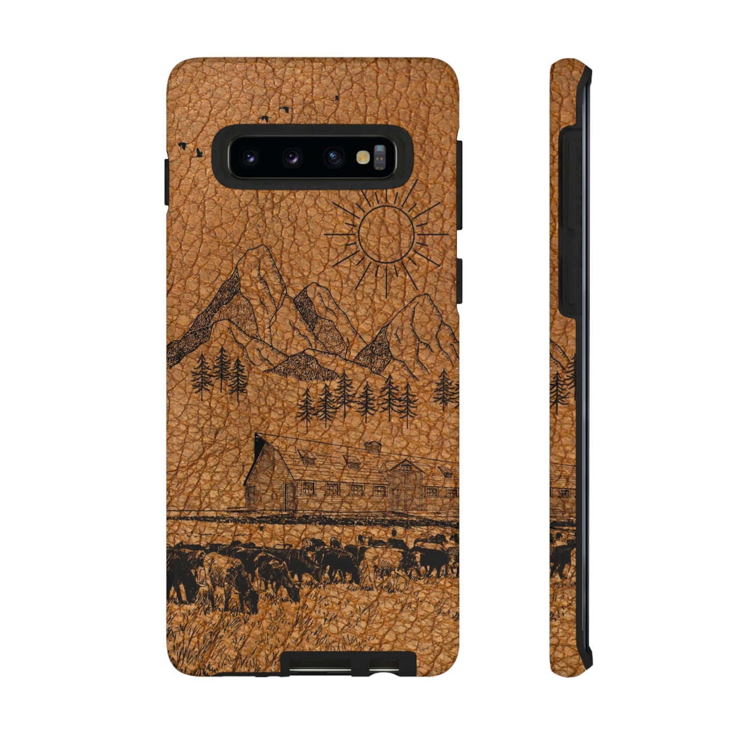 Light Leather Ranch Print Tough Case