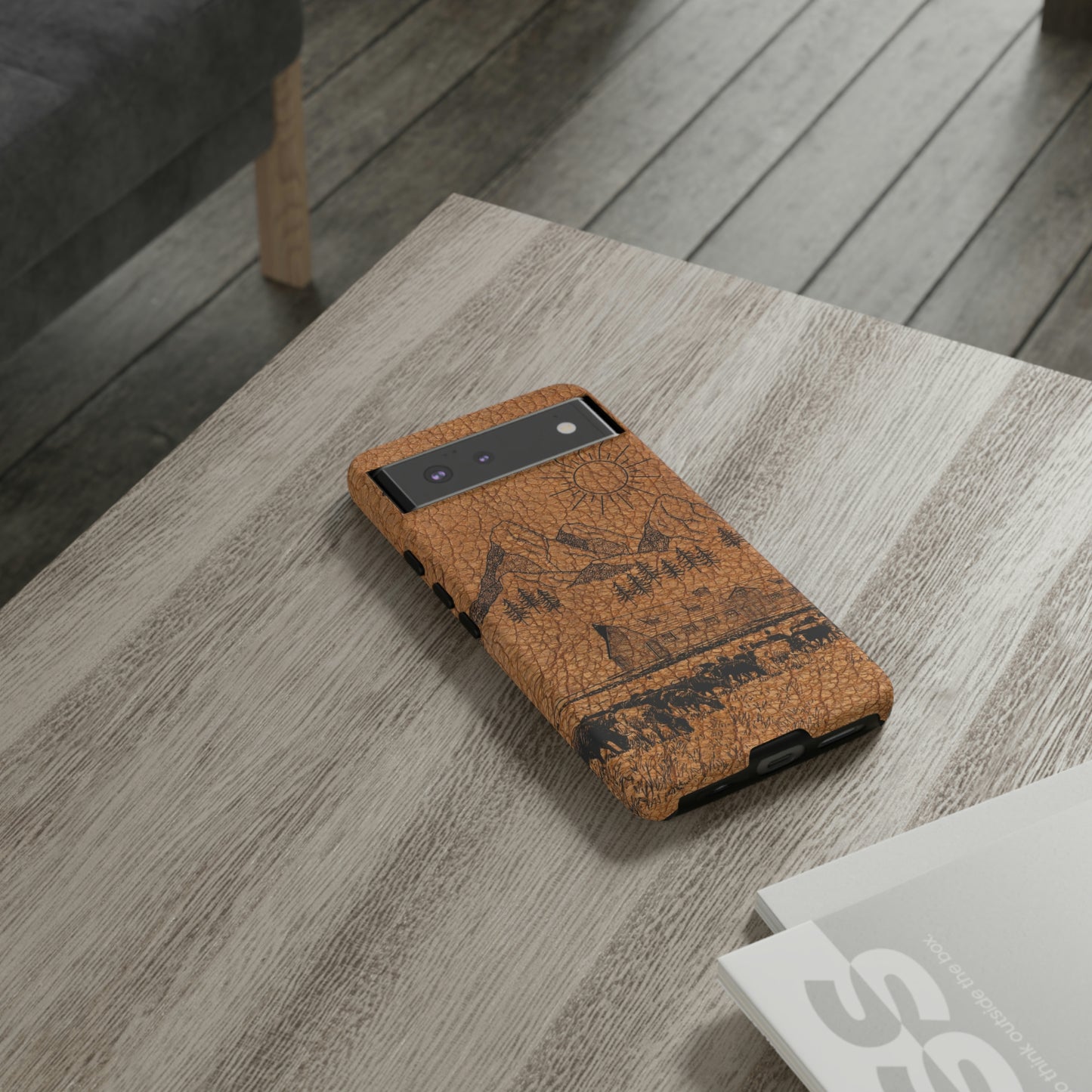 Light Leather Ranch Print Tough Case