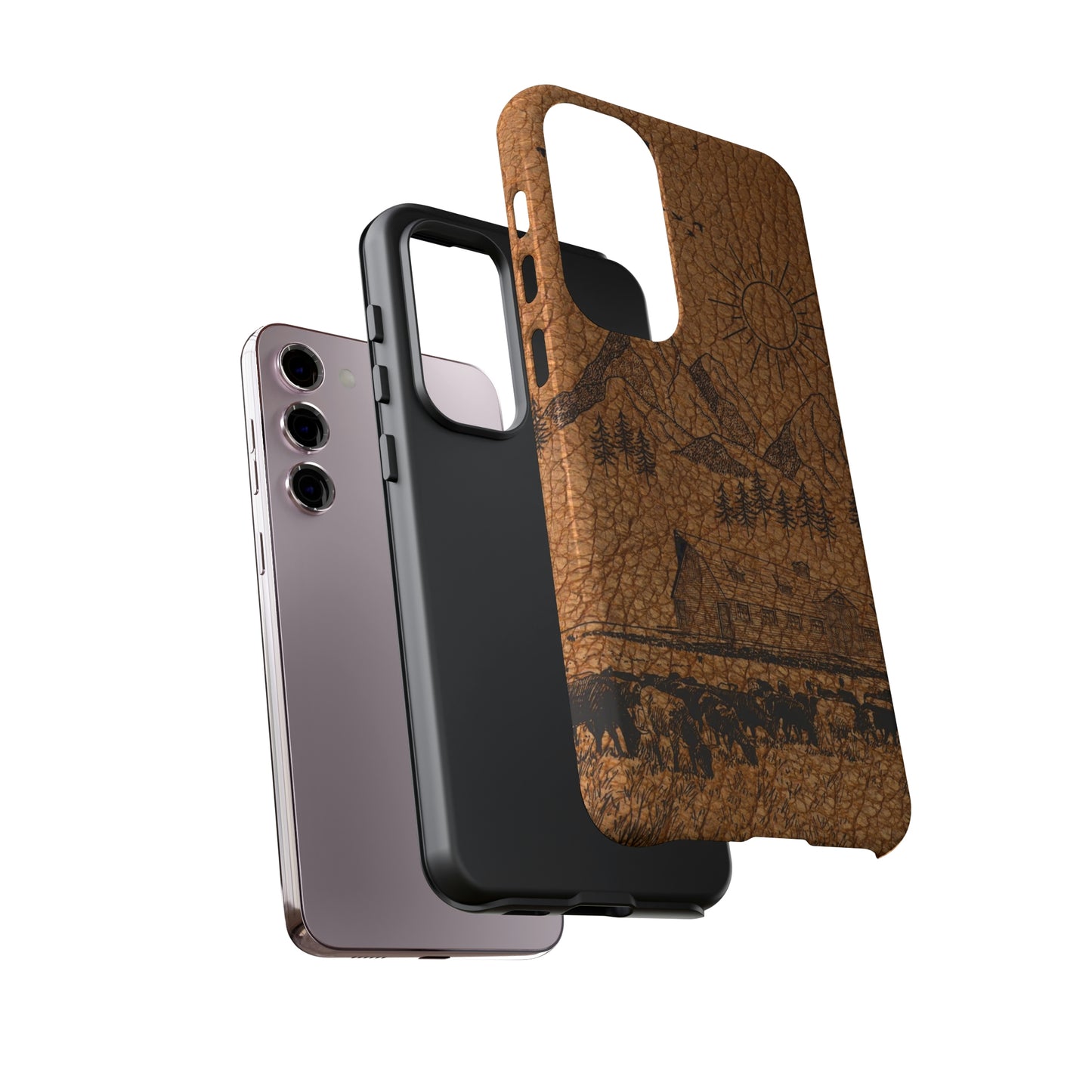 Light Leather Ranch Print Tough Case