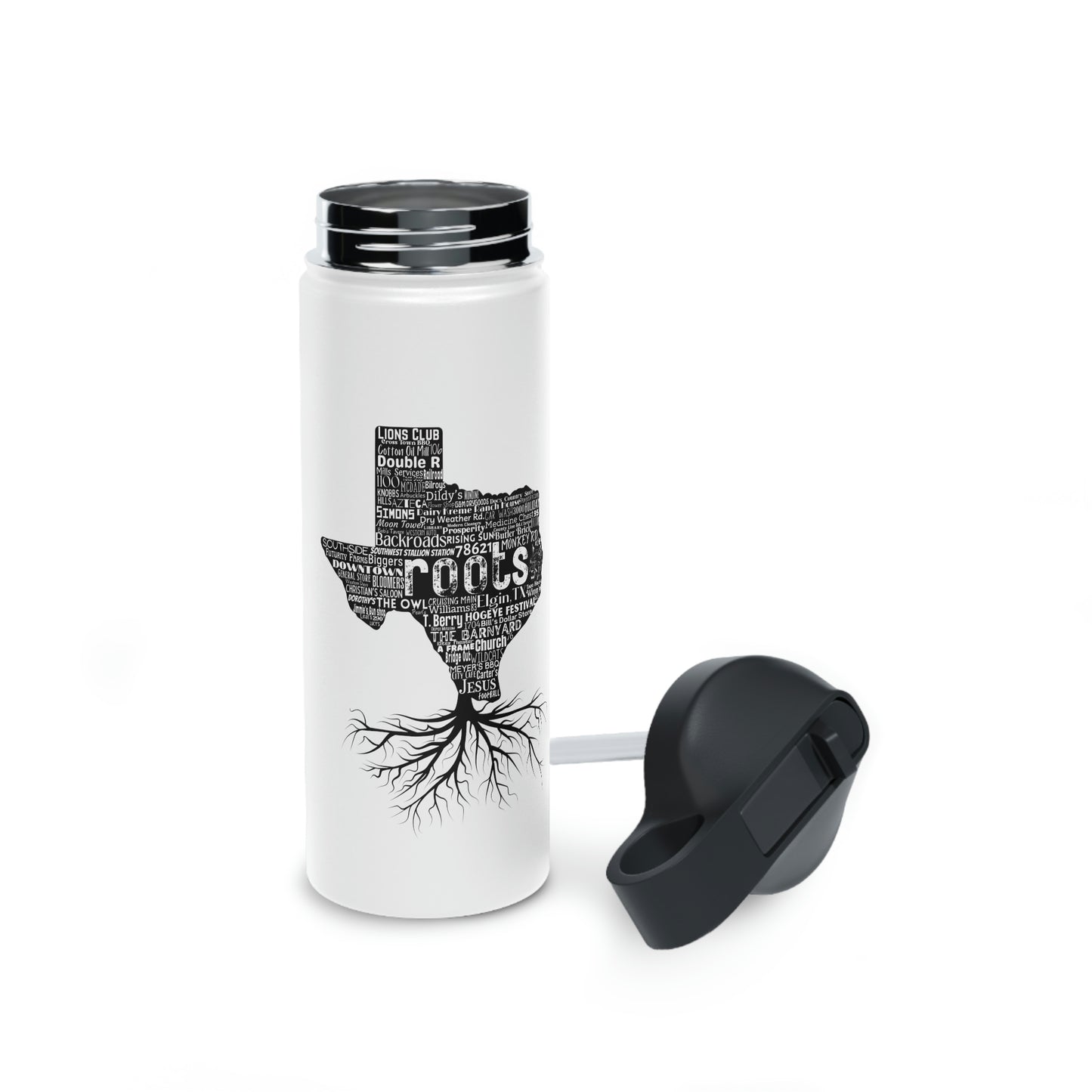 Elgin Stainless Steel Water Bottle, Standard Lid