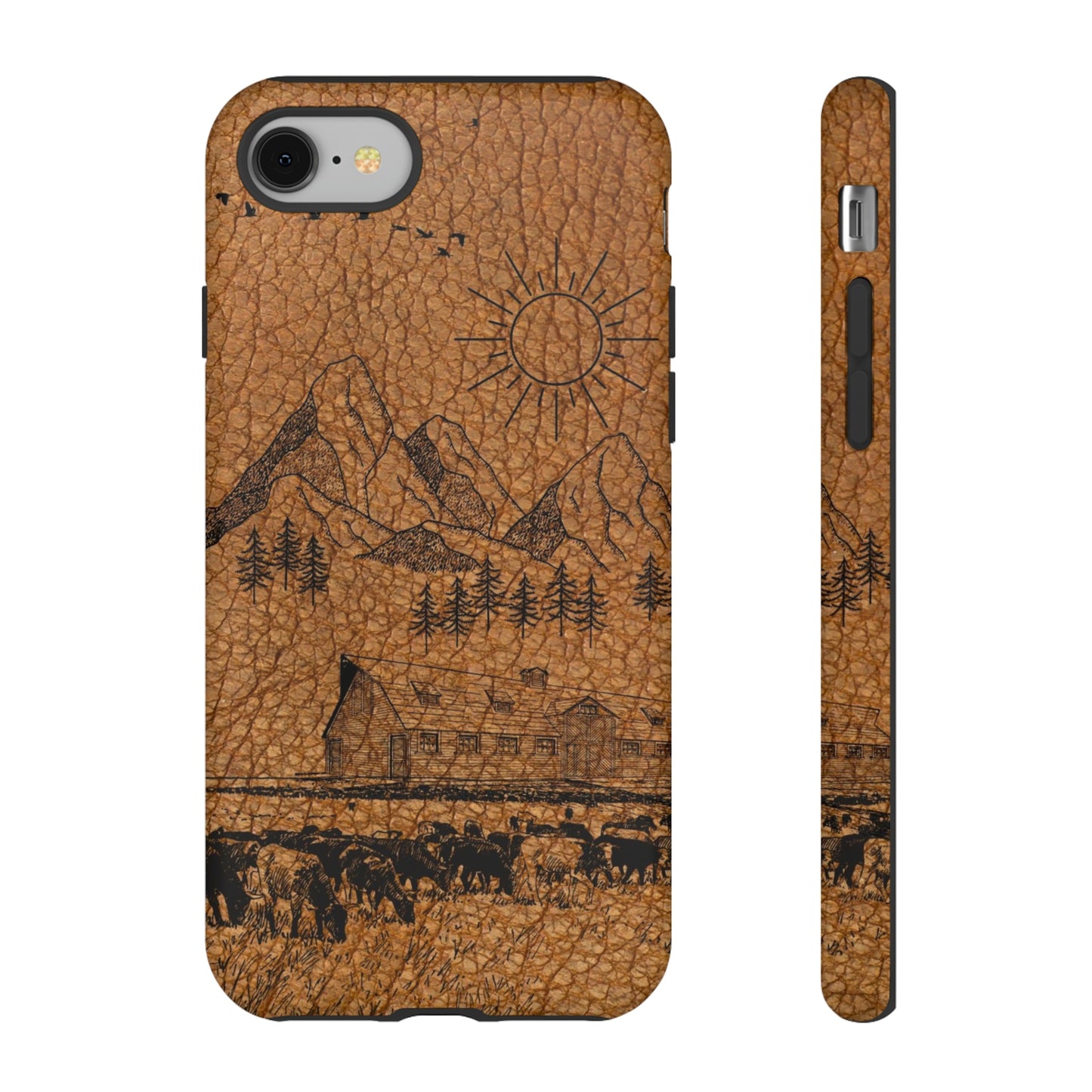 Light Leather Ranch Print Tough Case