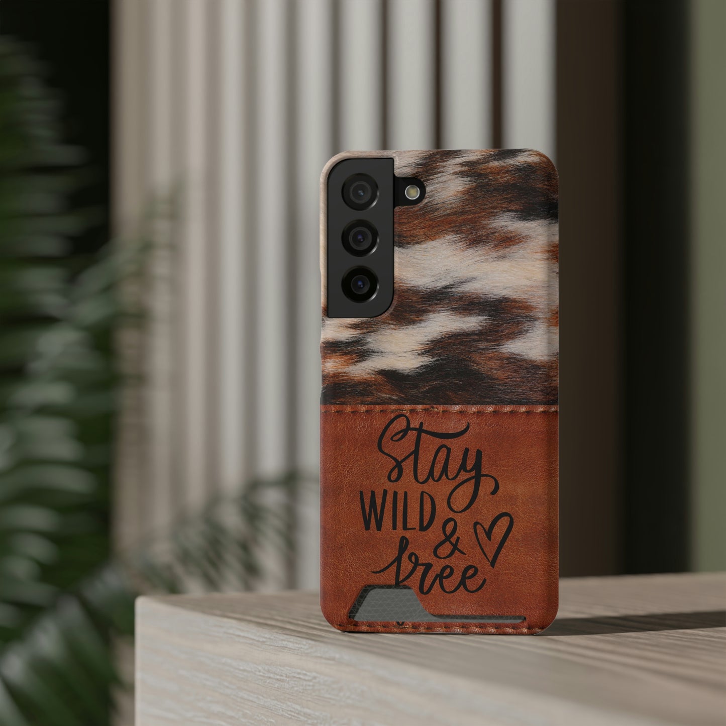 Wild & Free Phone Case With Card Holder