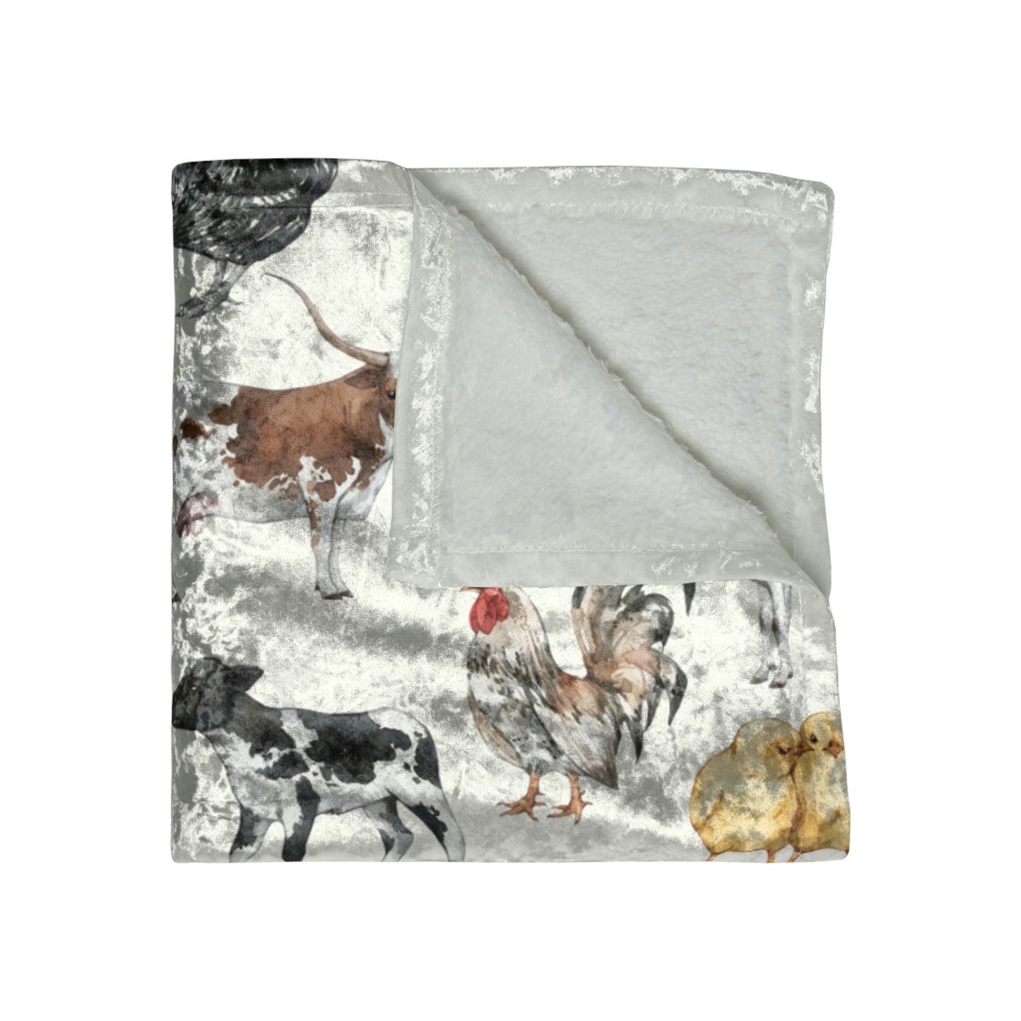 Crushed Velvet Animal Minky Blanket