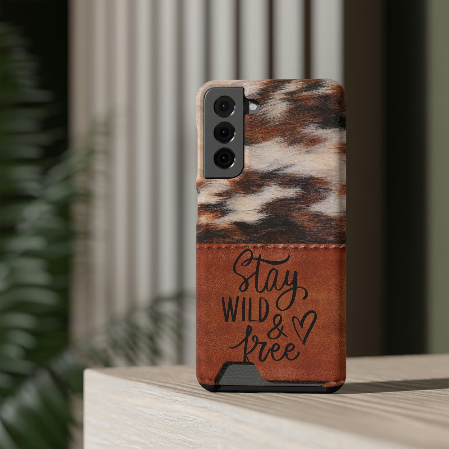 Wild & Free Phone Case With Card Holder