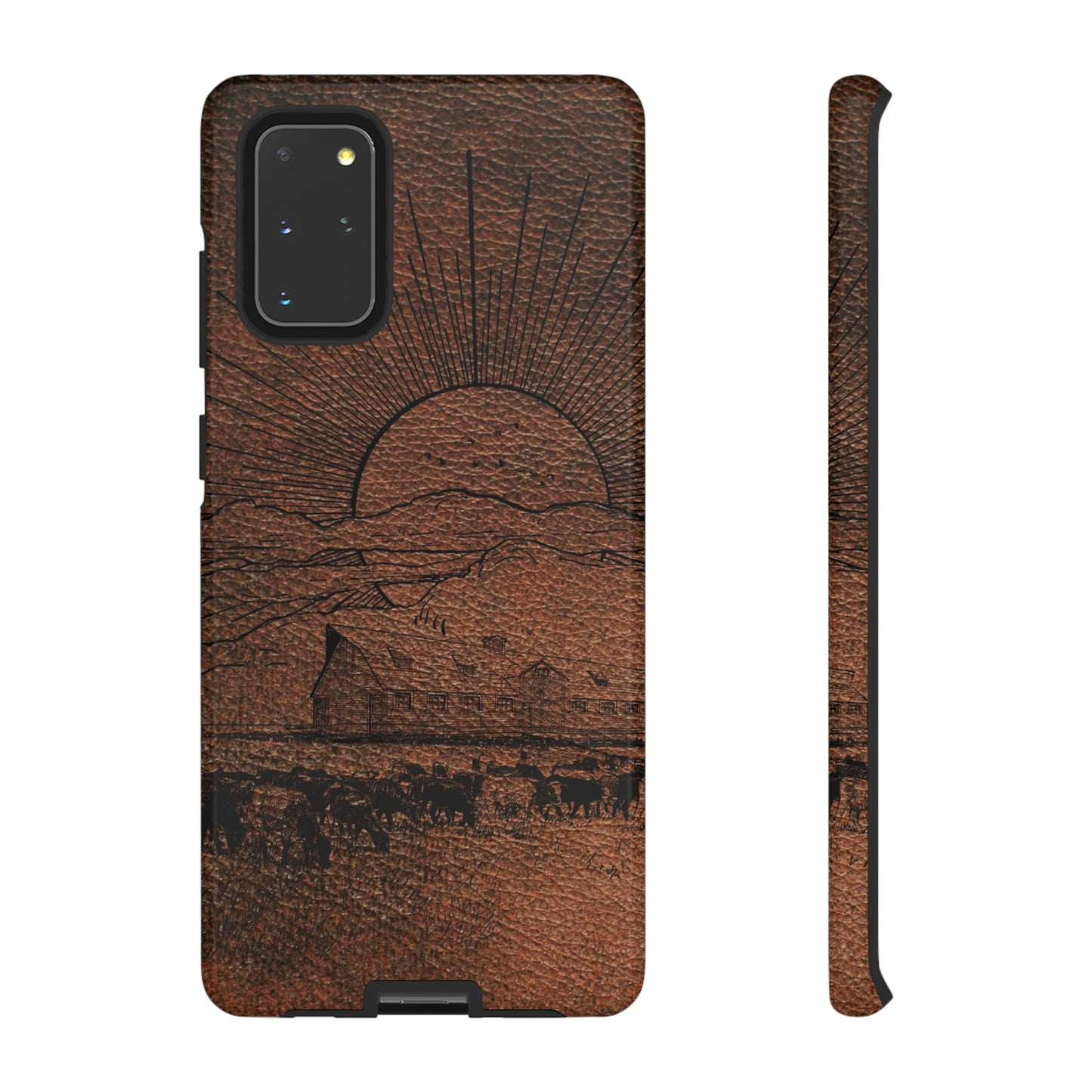 Leather Ranch Print Tough Cases