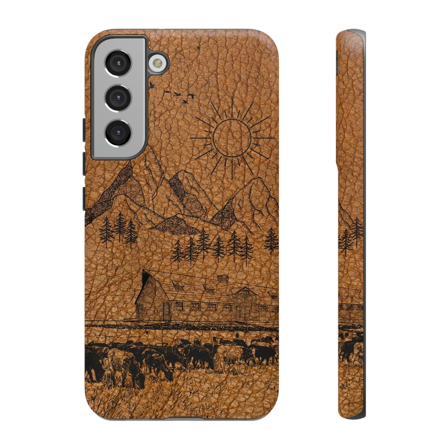 Light Leather Ranch Print Tough Case