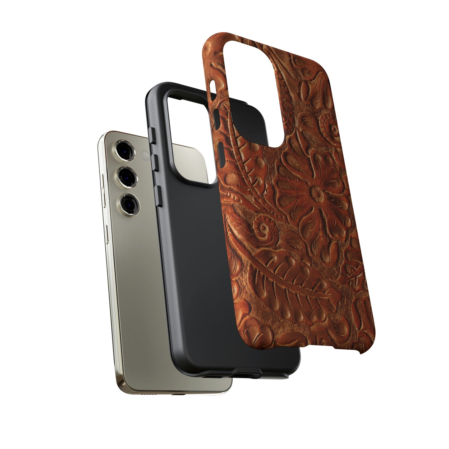 Flower Tooled Print Tough Cases