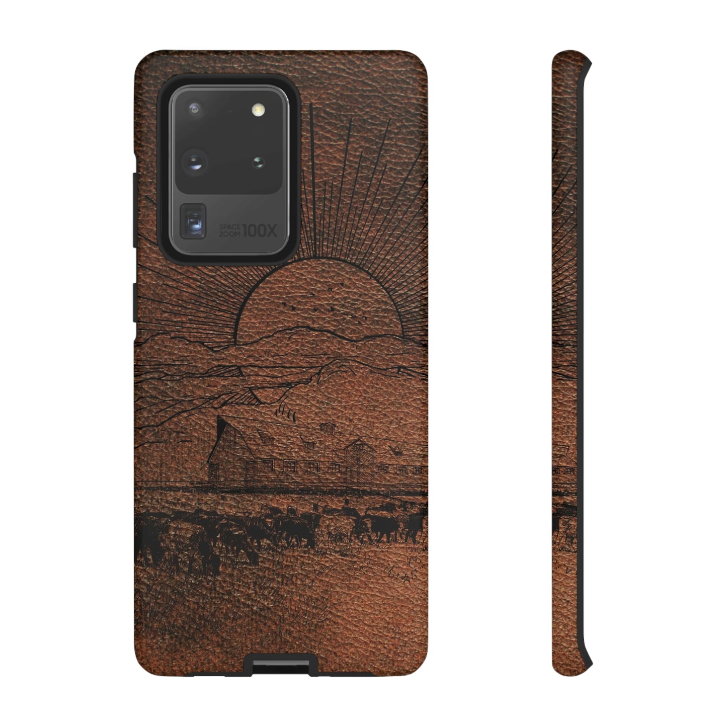 Leather Ranch Print Tough Cases