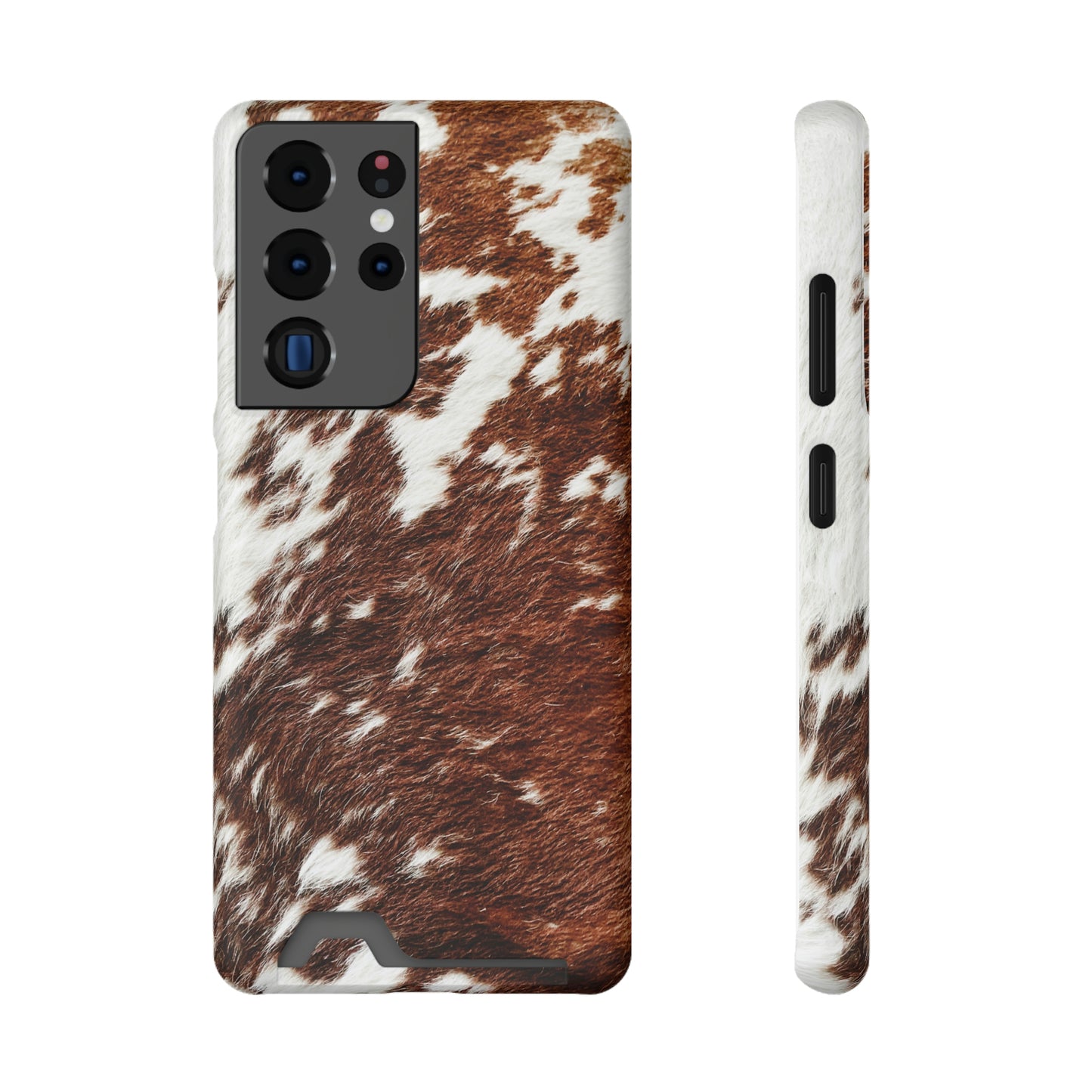 Cowhide Phone Case With Card Holder