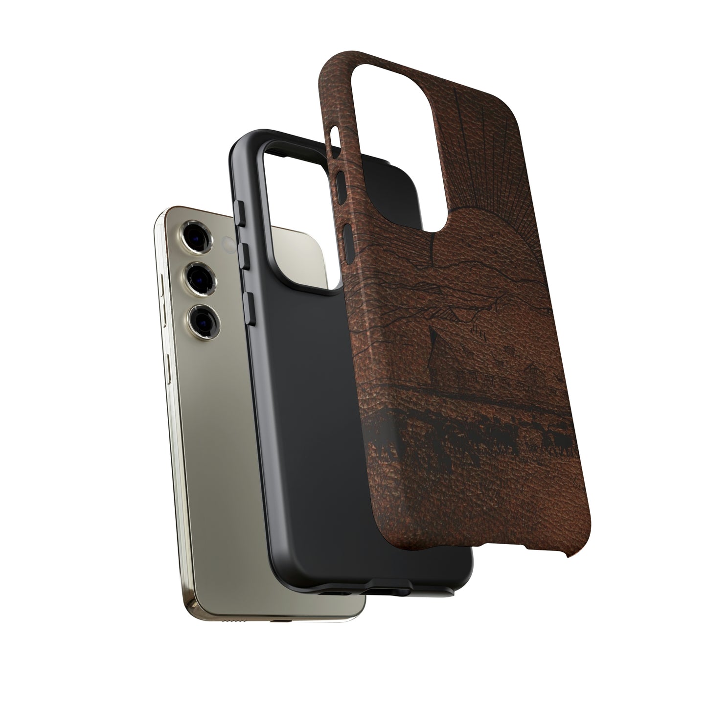 Leather Ranch Print Tough Cases