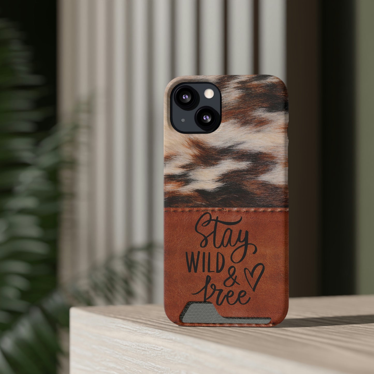 Wild & Free Phone Case With Card Holder