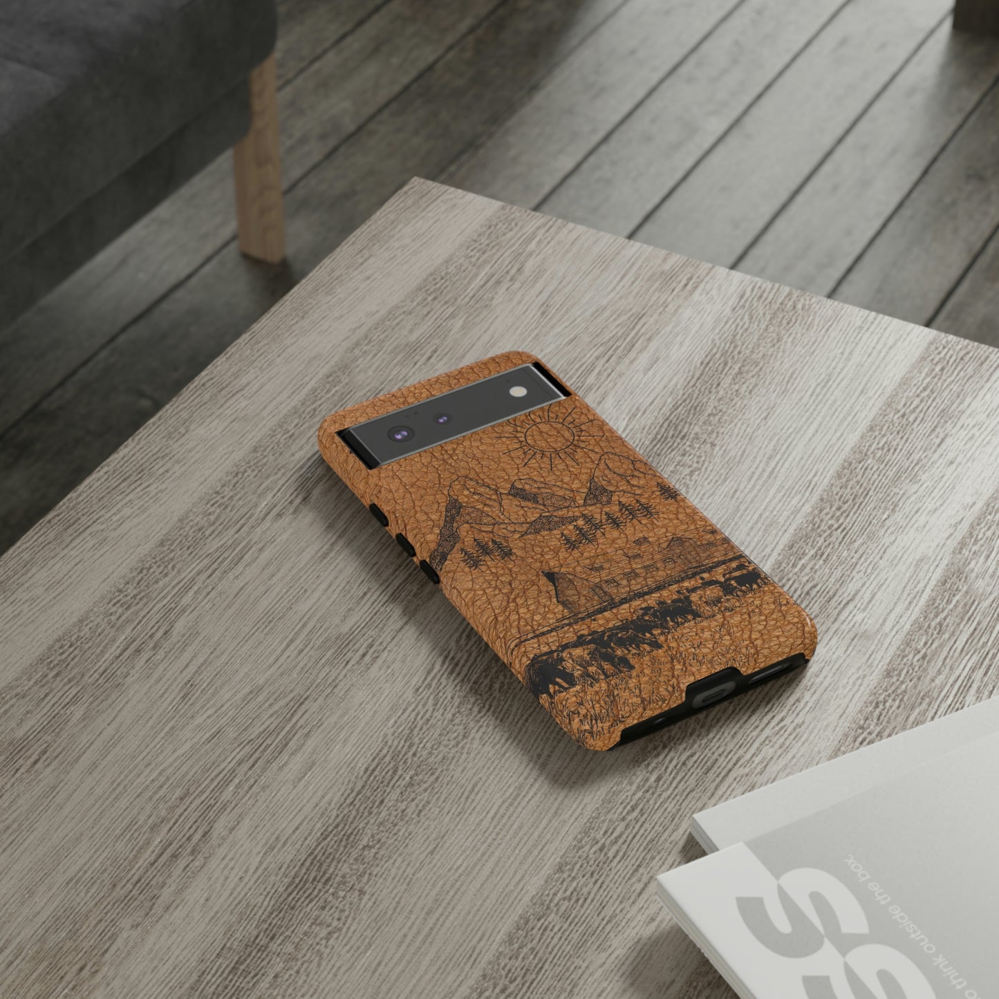 Light Leather Ranch Print Tough Case