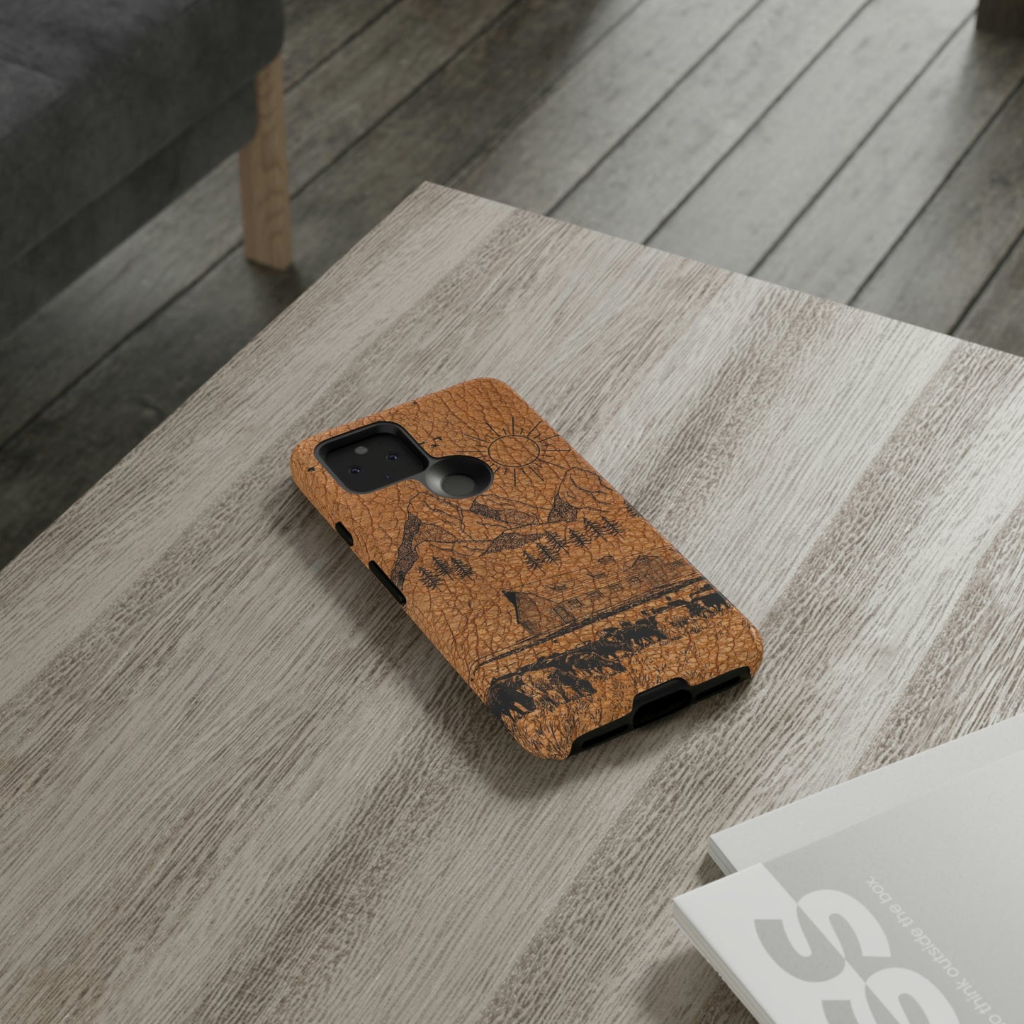 Light Leather Ranch Print Tough Case