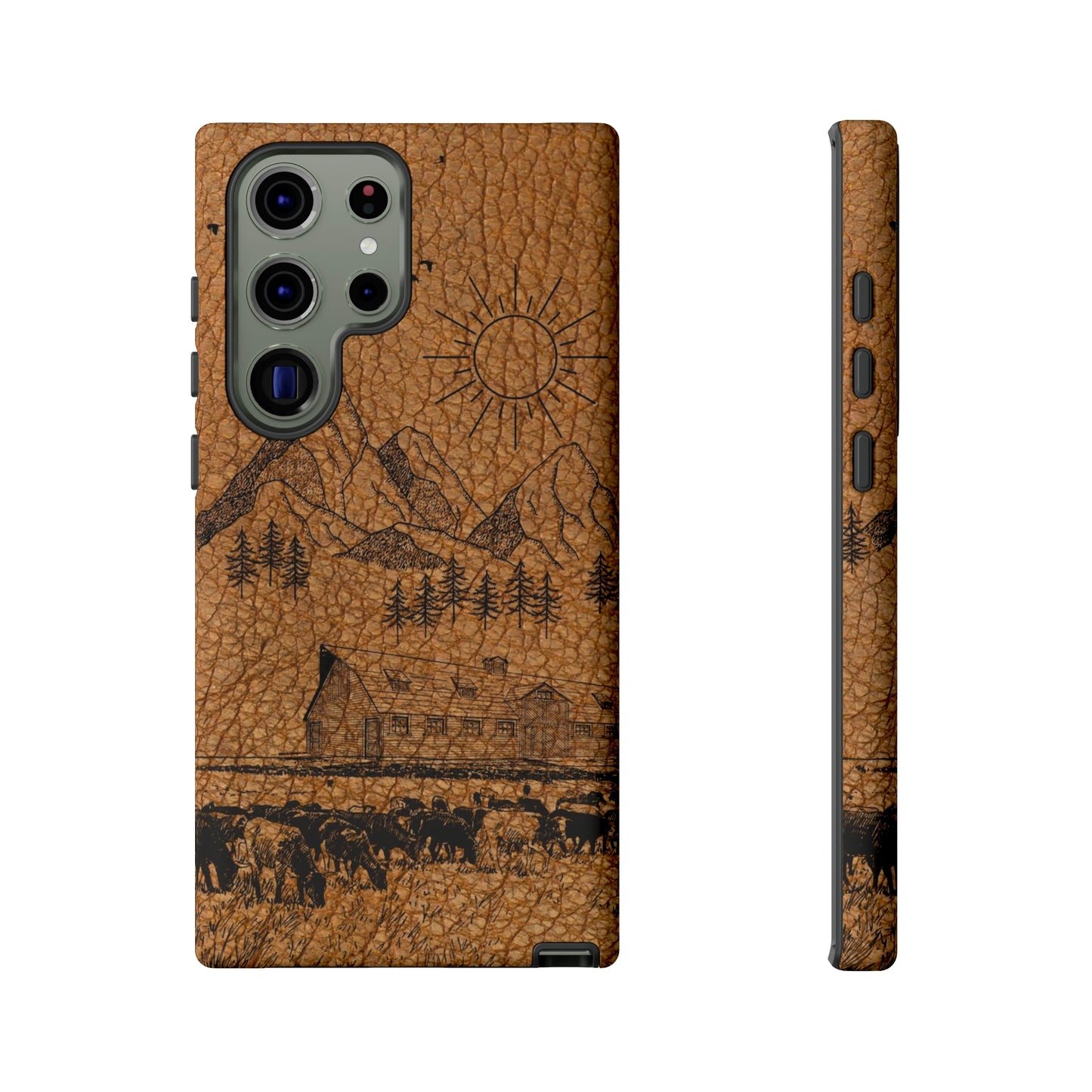 Light Leather Ranch Print Tough Case