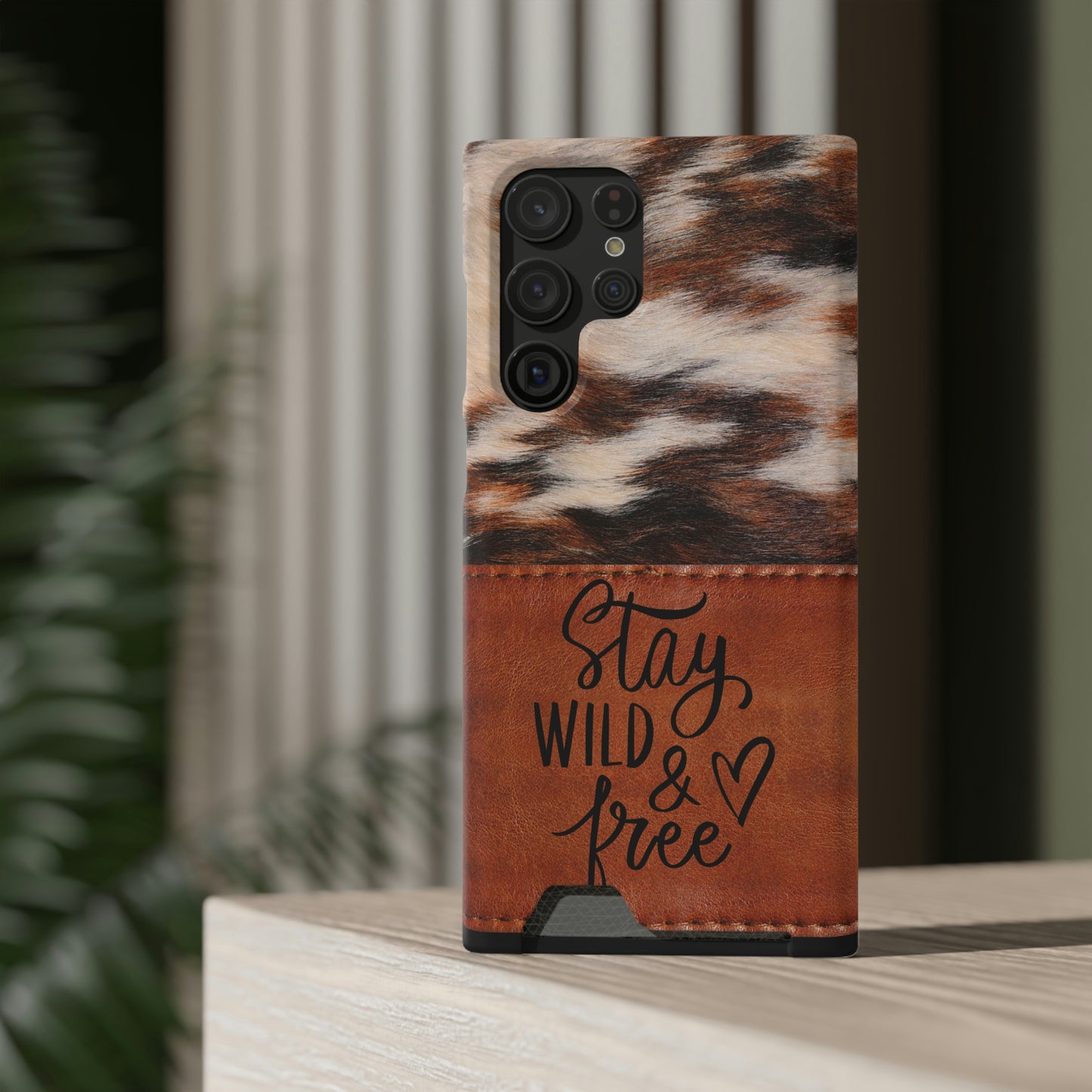 Wild & Free Phone Case With Card Holder