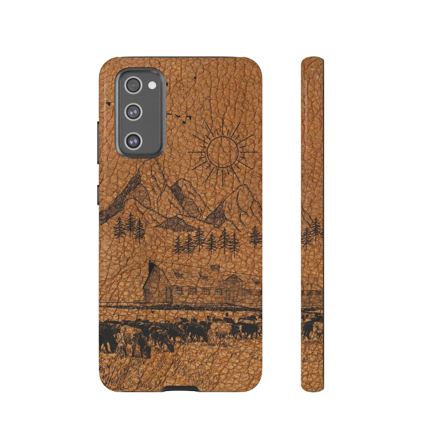 Light Leather Ranch Print Tough Case