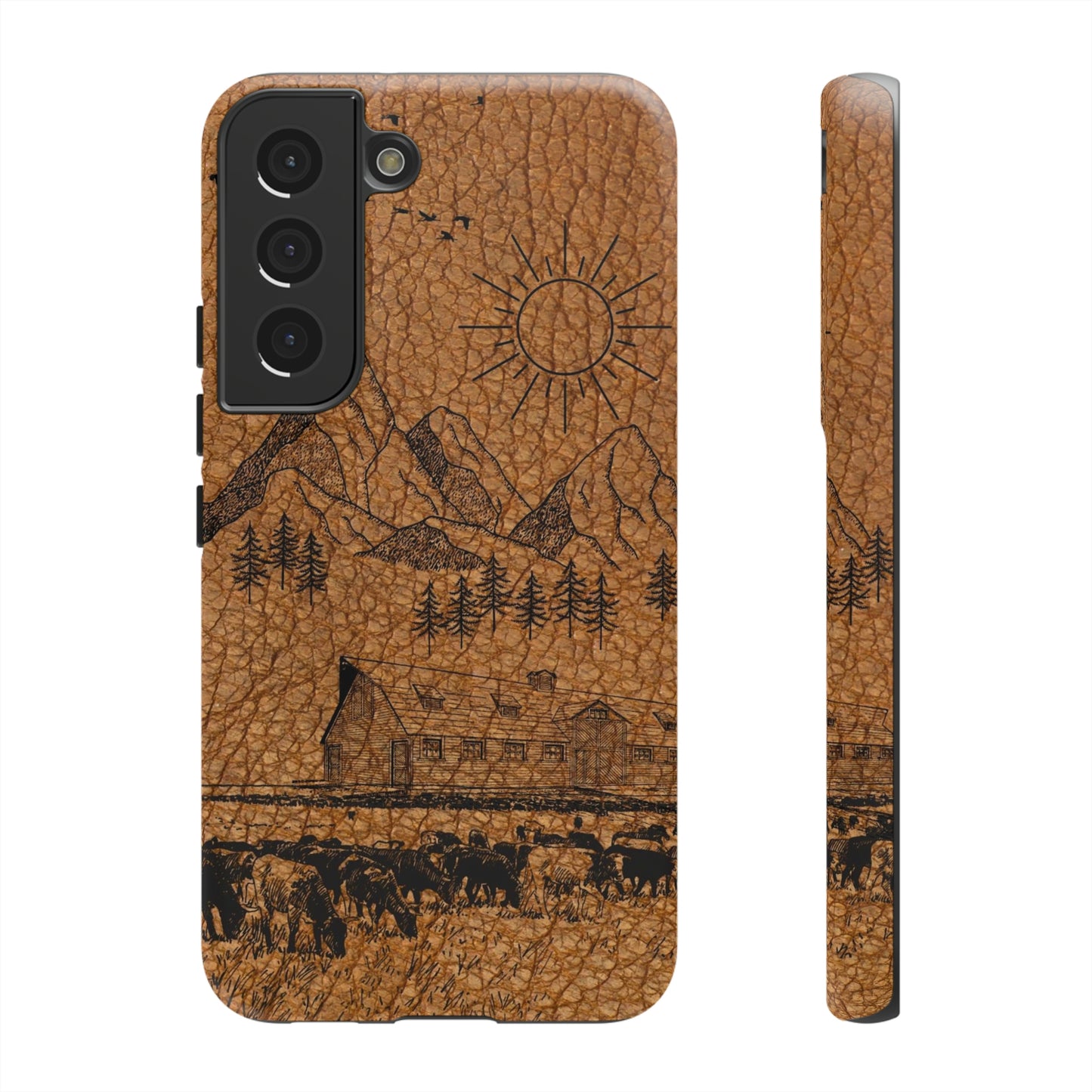 Light Leather Ranch Print Tough Case