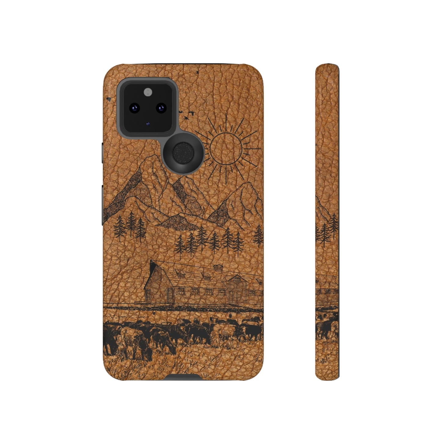 Light Leather Ranch Print Tough Case