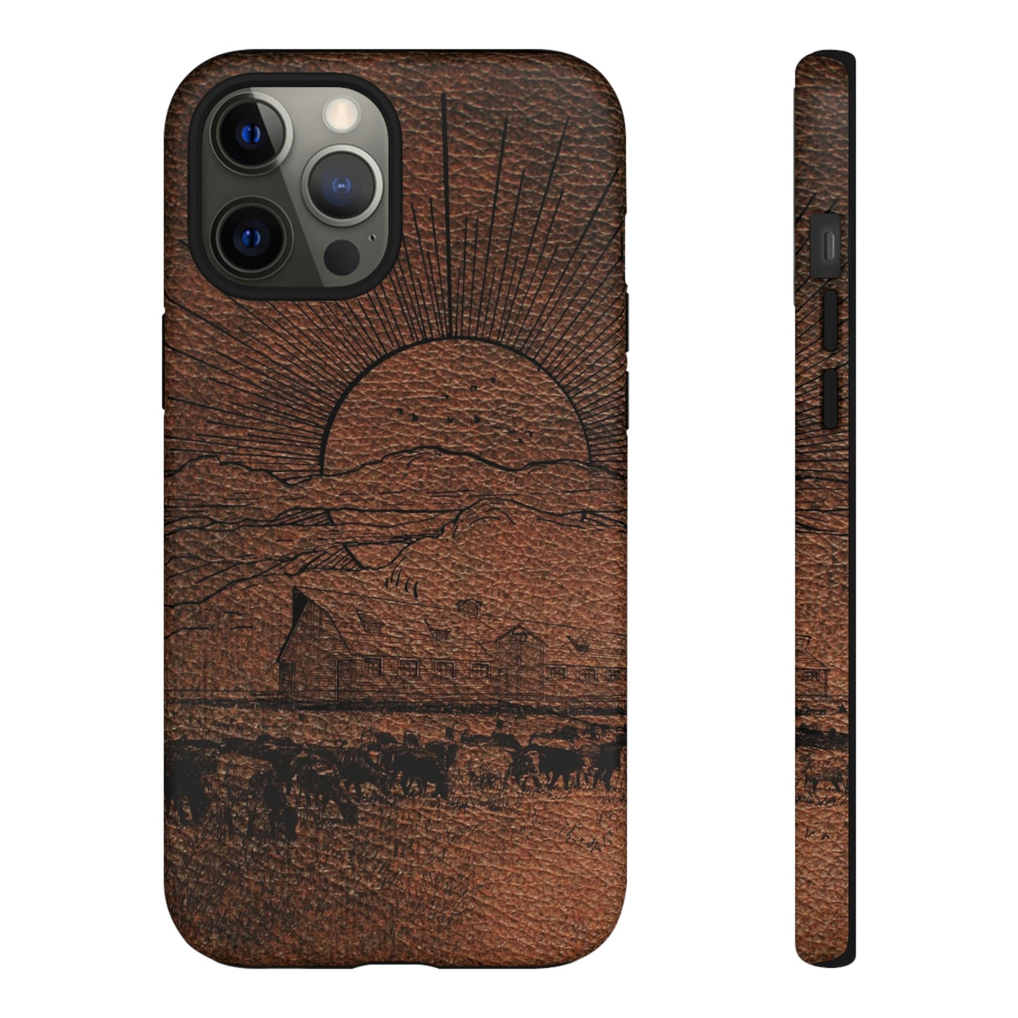 Leather Ranch Print Tough Cases