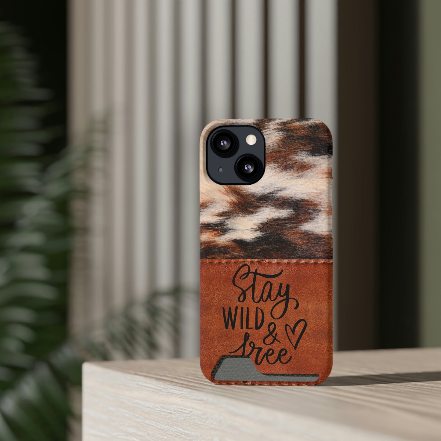 Wild & Free Phone Case With Card Holder