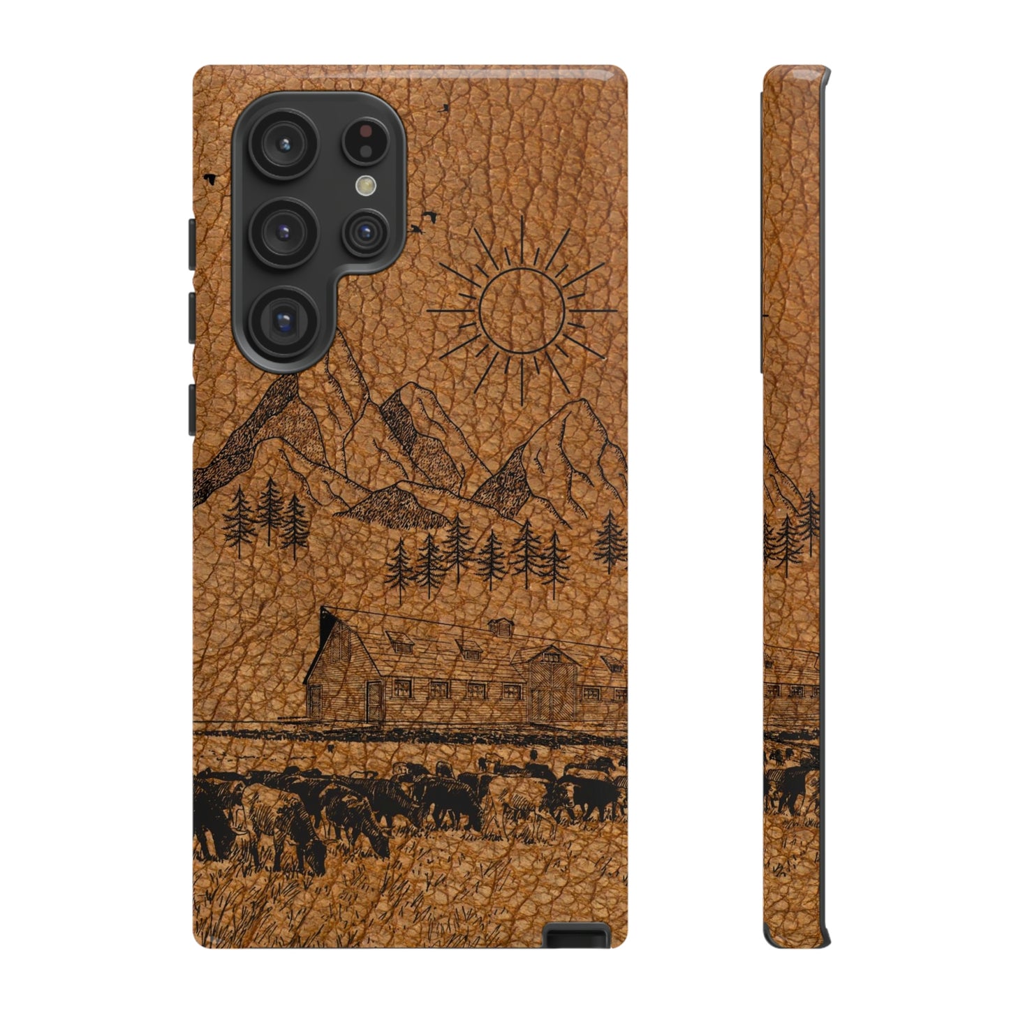 Light Leather Ranch Print Tough Case