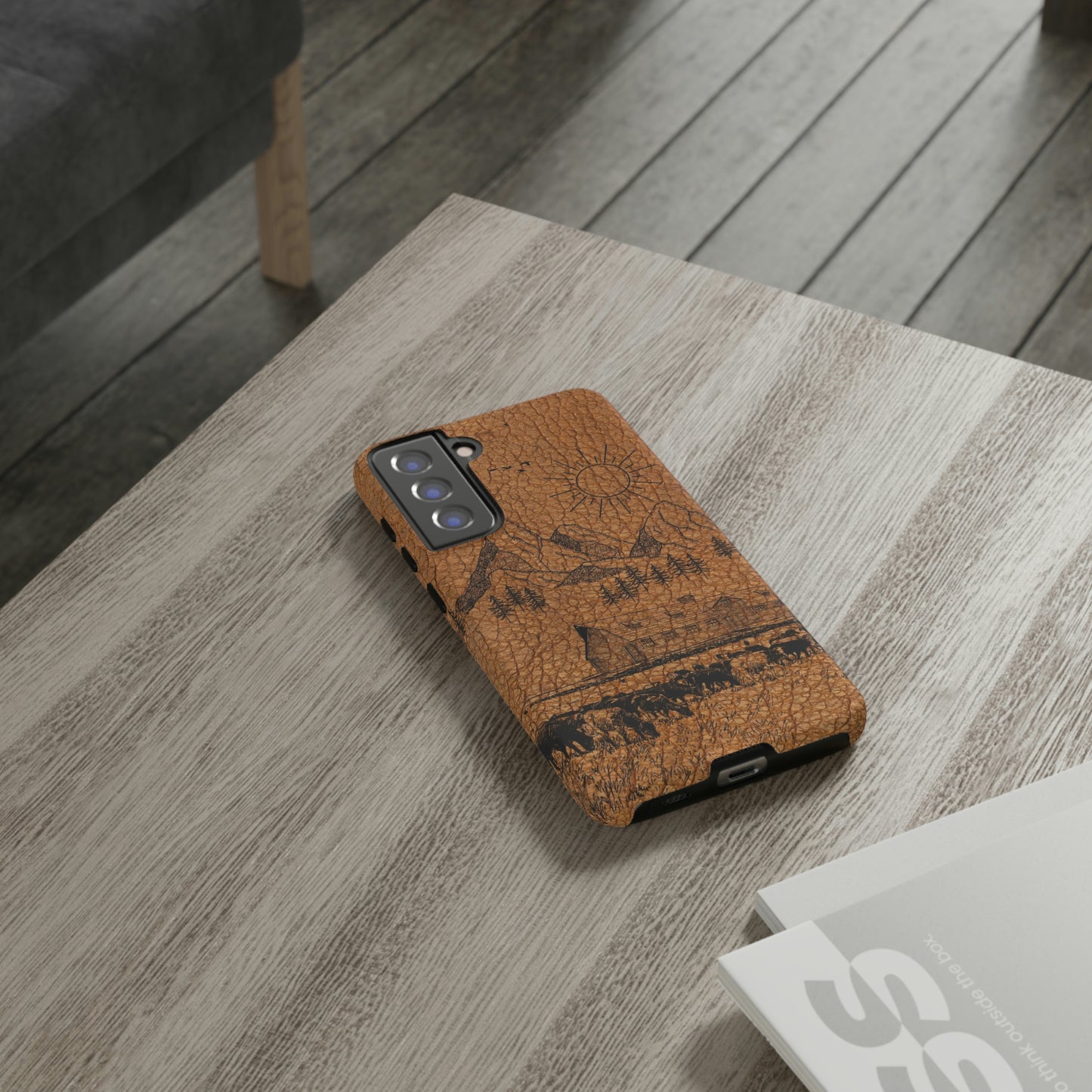 Light Leather Ranch Print Tough Case