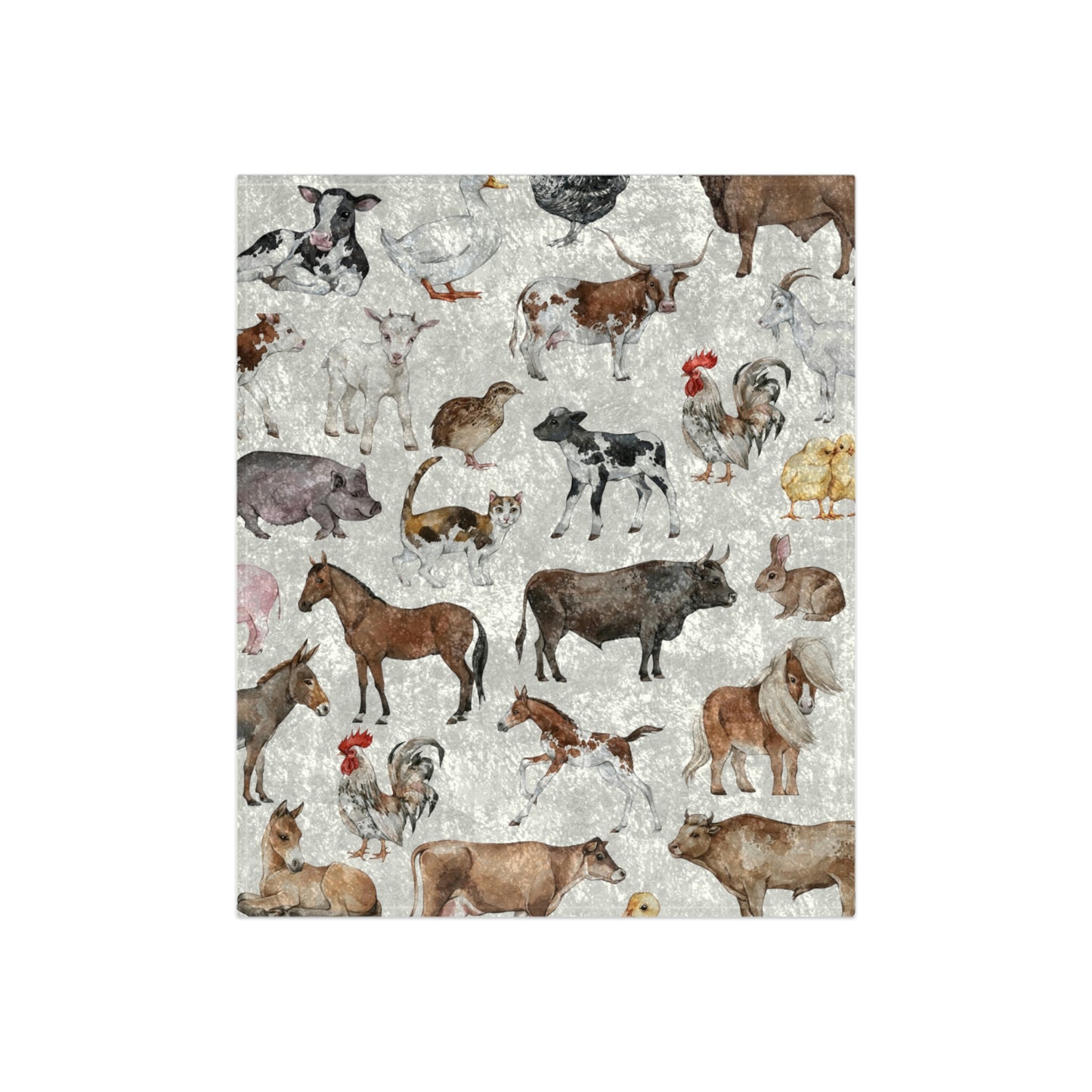 Crushed Velvet Animal Minky Blanket