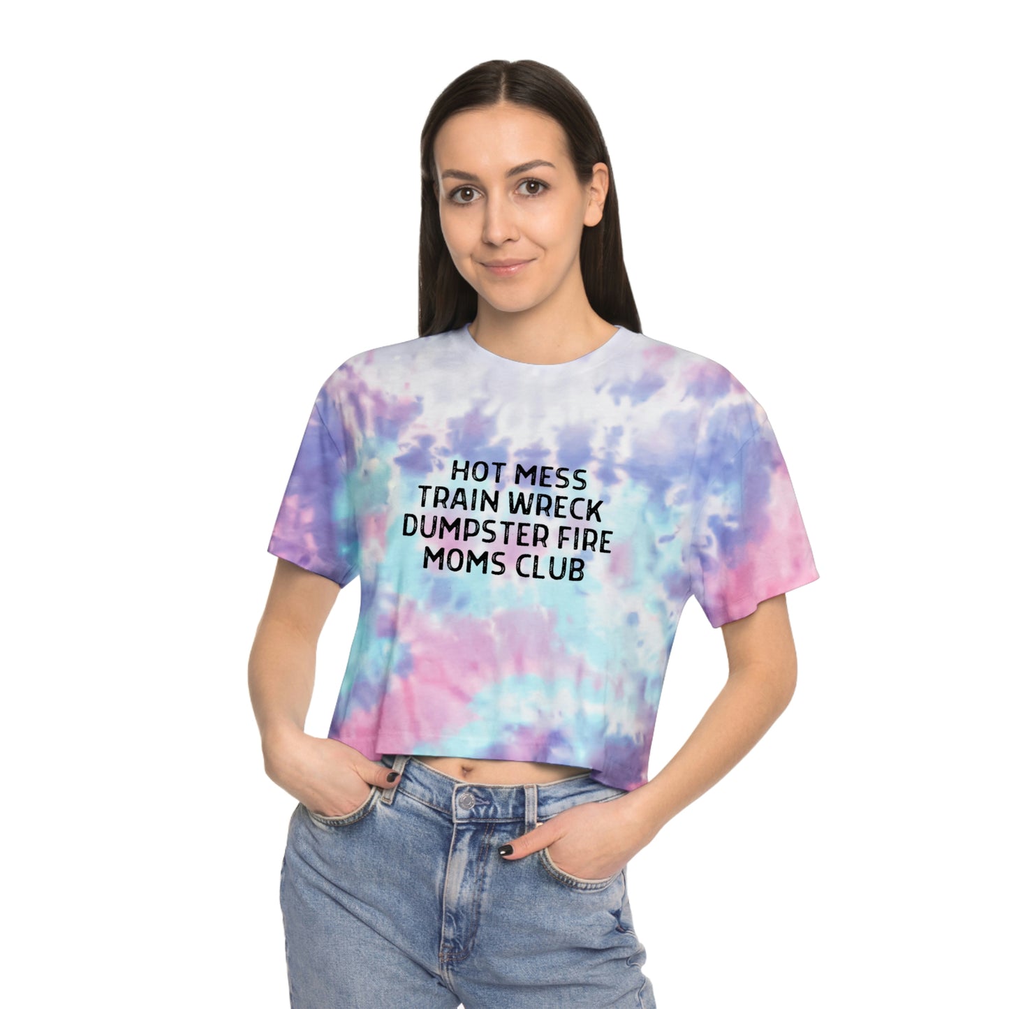 Train Wreck Tie-Dye Crop Tee