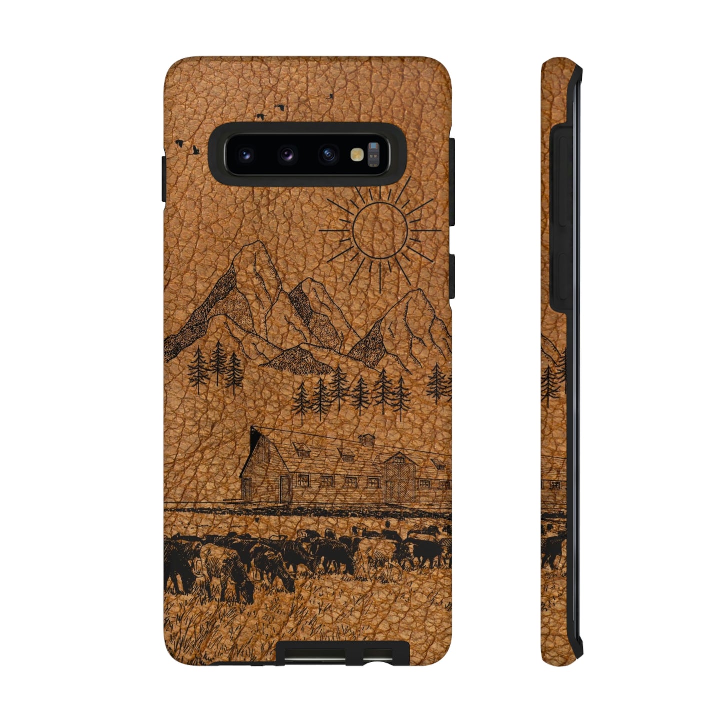 Light Leather Ranch Print Tough Case