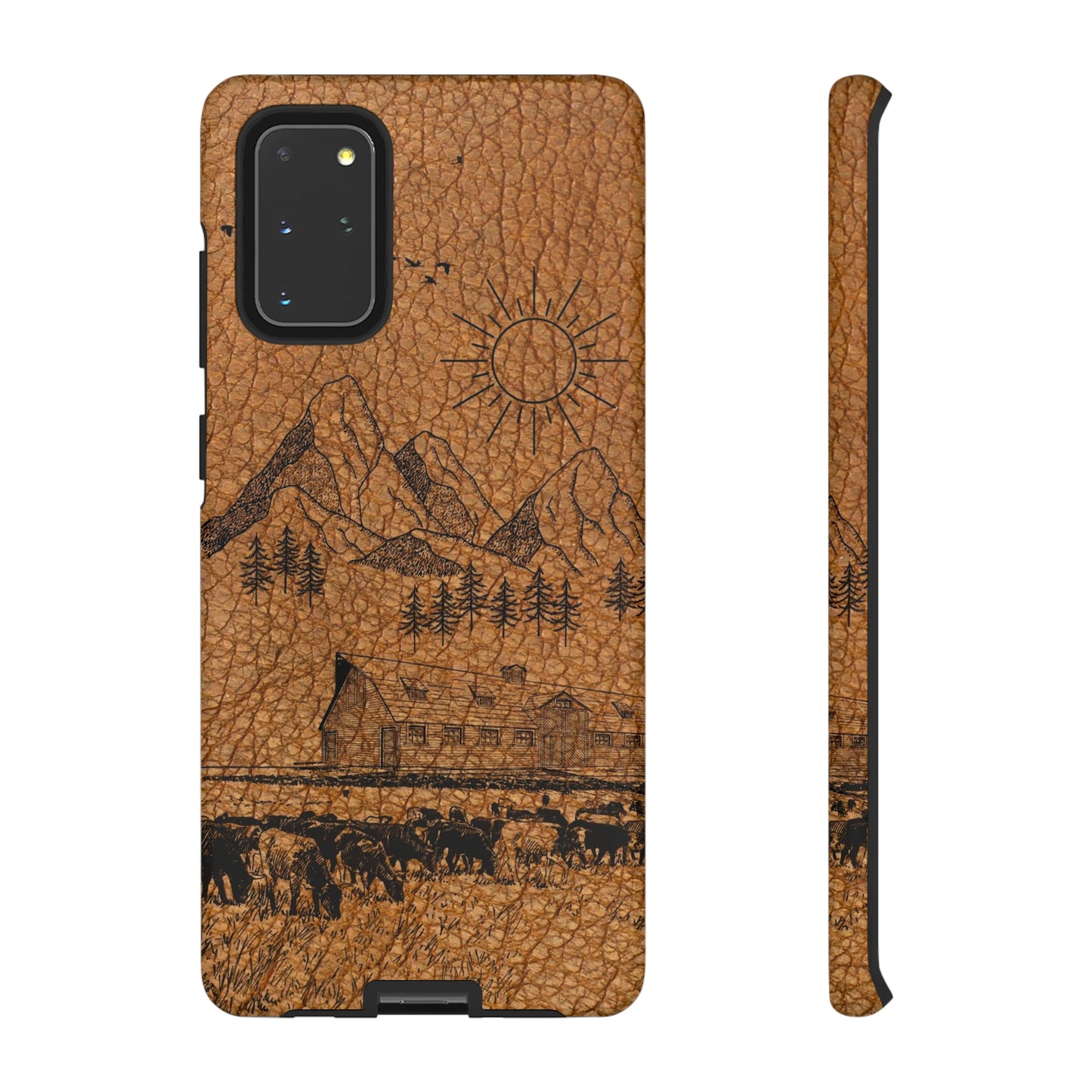 Light Leather Ranch Print Tough Case