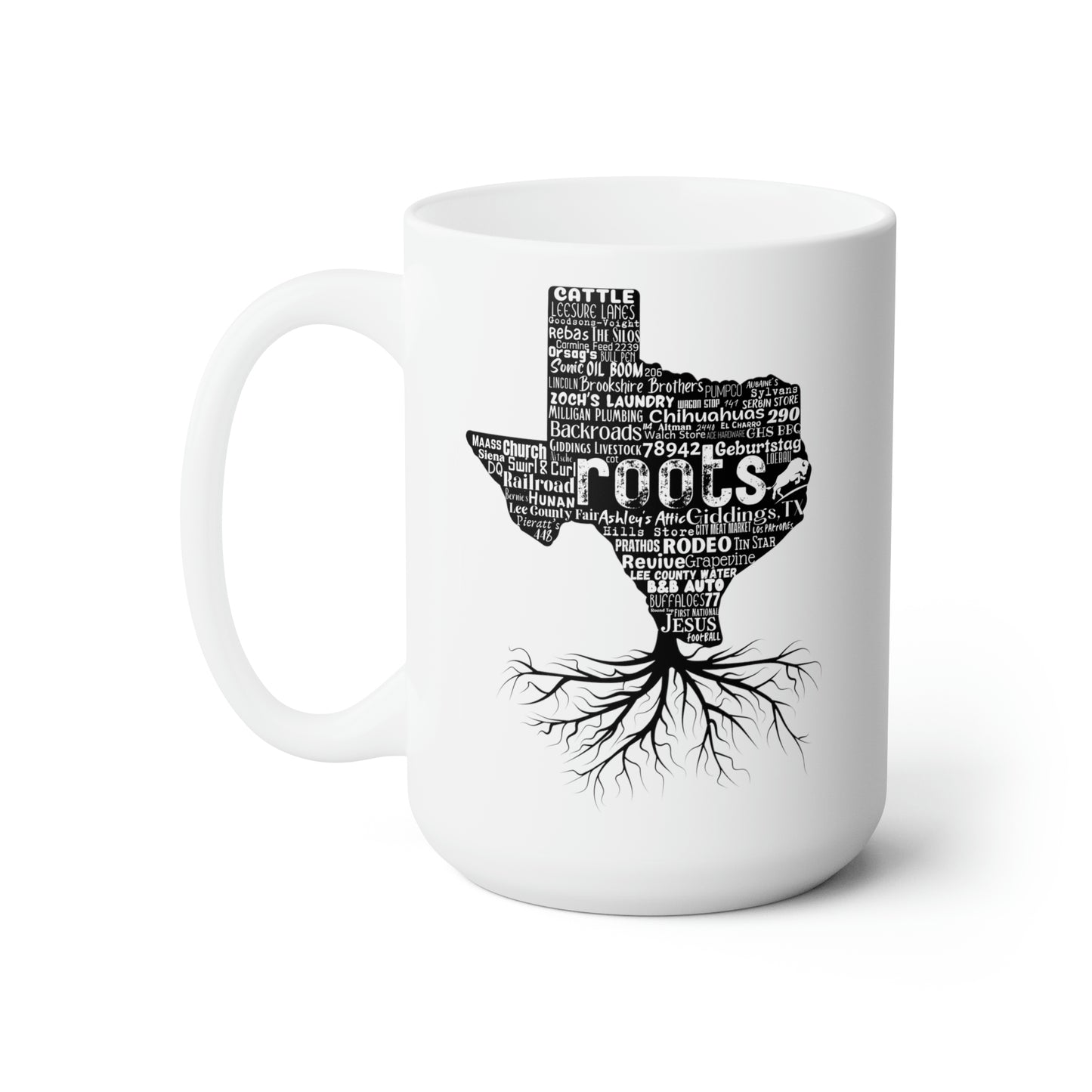 Giddings Roots Ceramic Mug 15oz