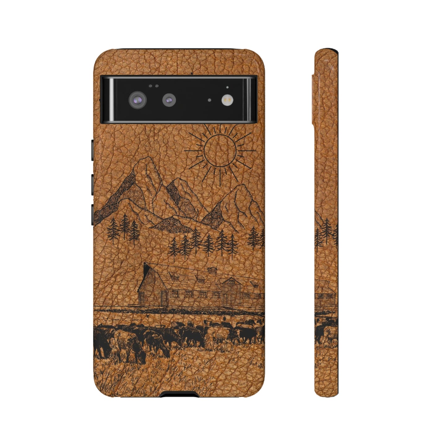 Light Leather Ranch Print Tough Case