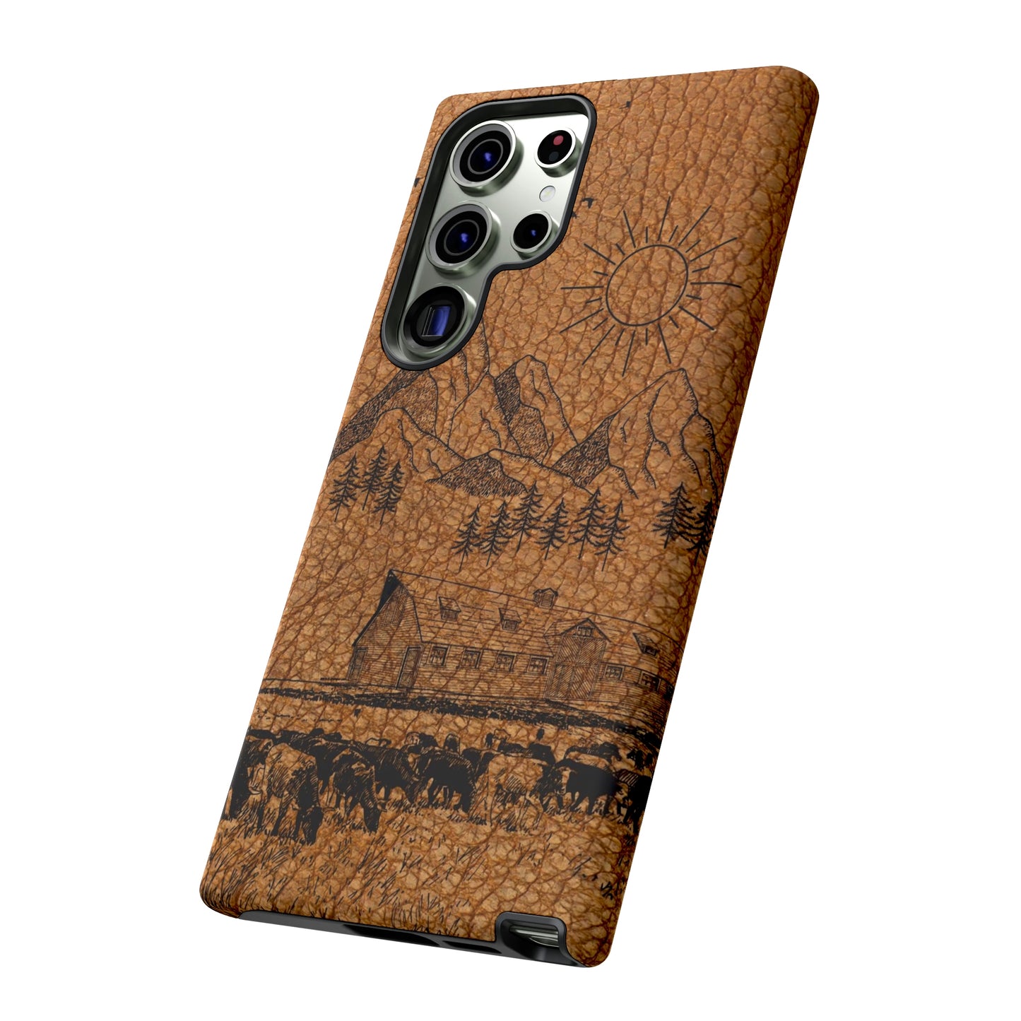 Light Leather Ranch Print Tough Case