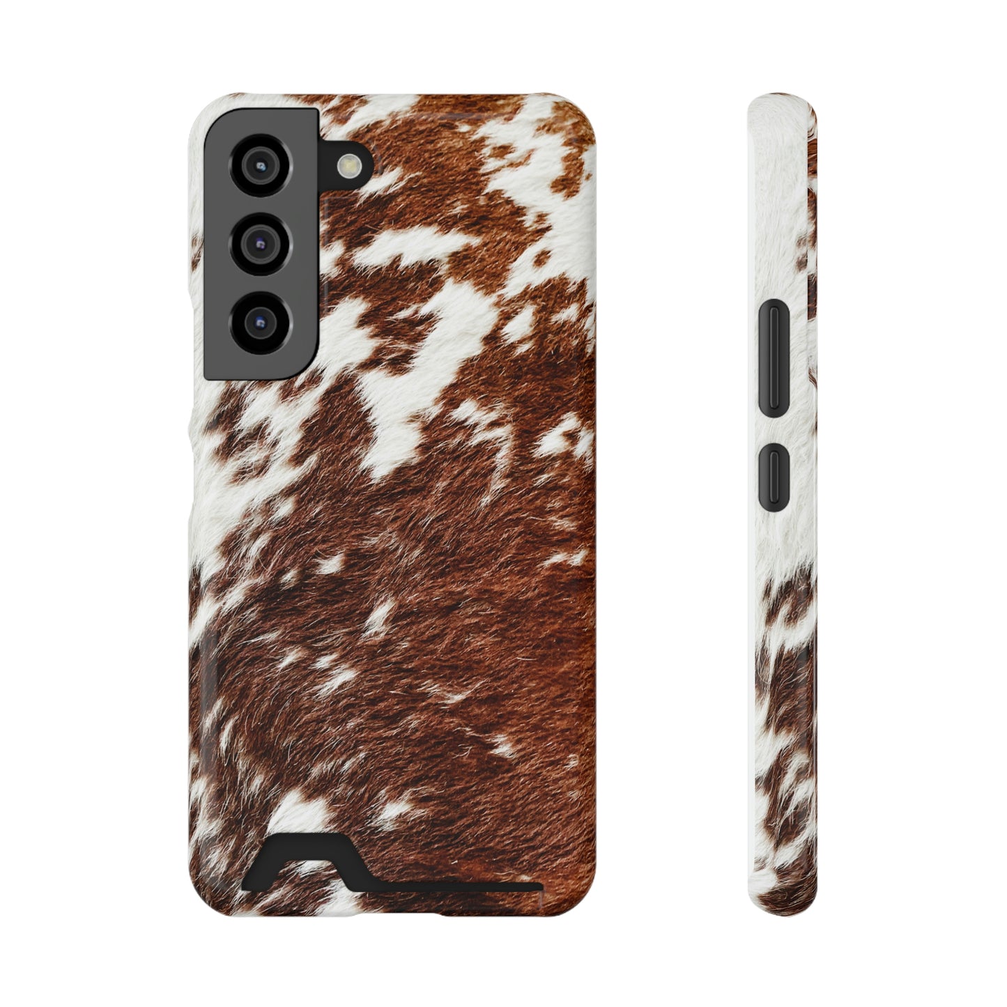 Cowhide Phone Case With Card Holder