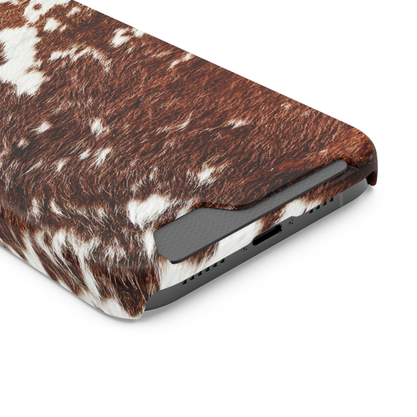 Cowhide Phone Case With Card Holder