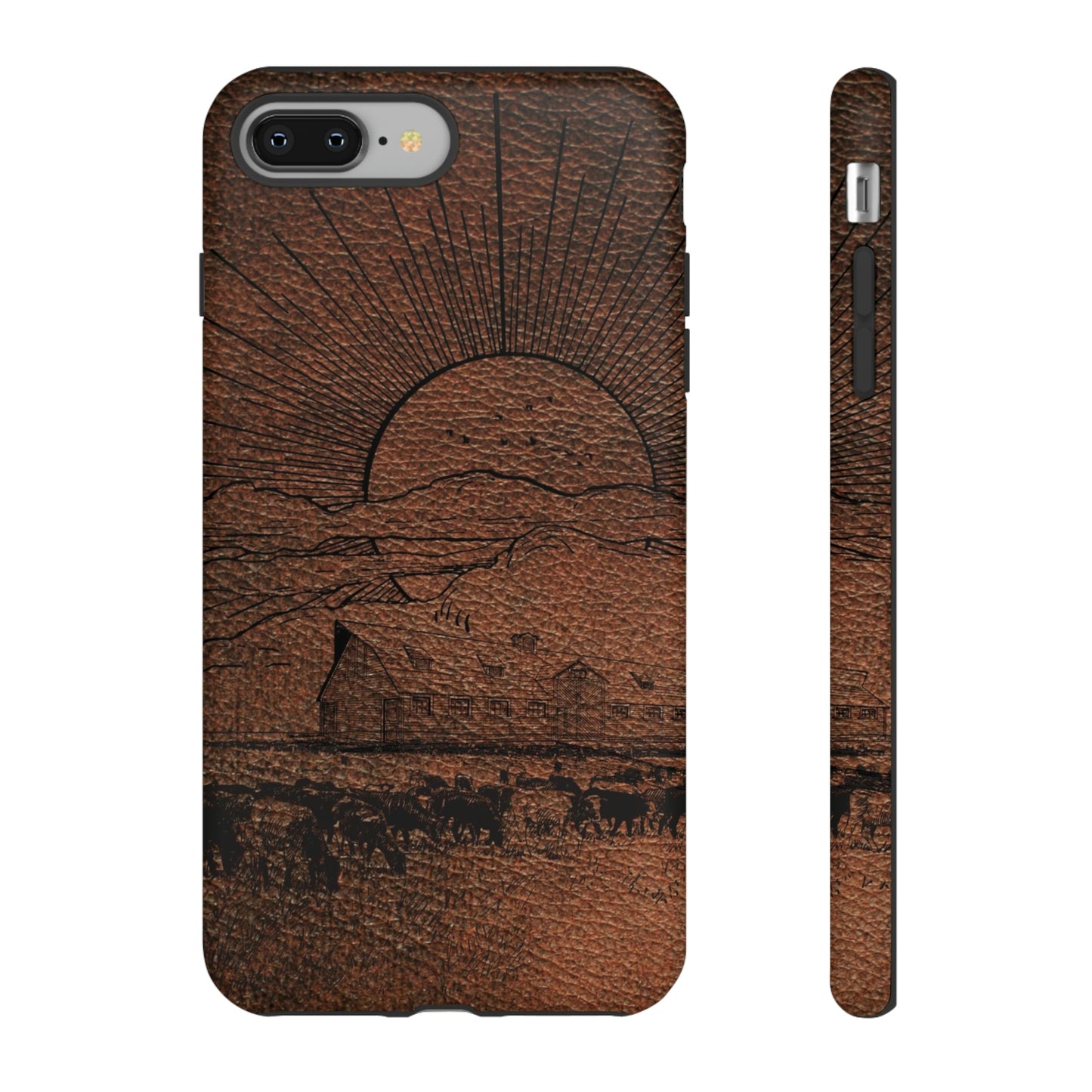 Leather Ranch Print Tough Cases