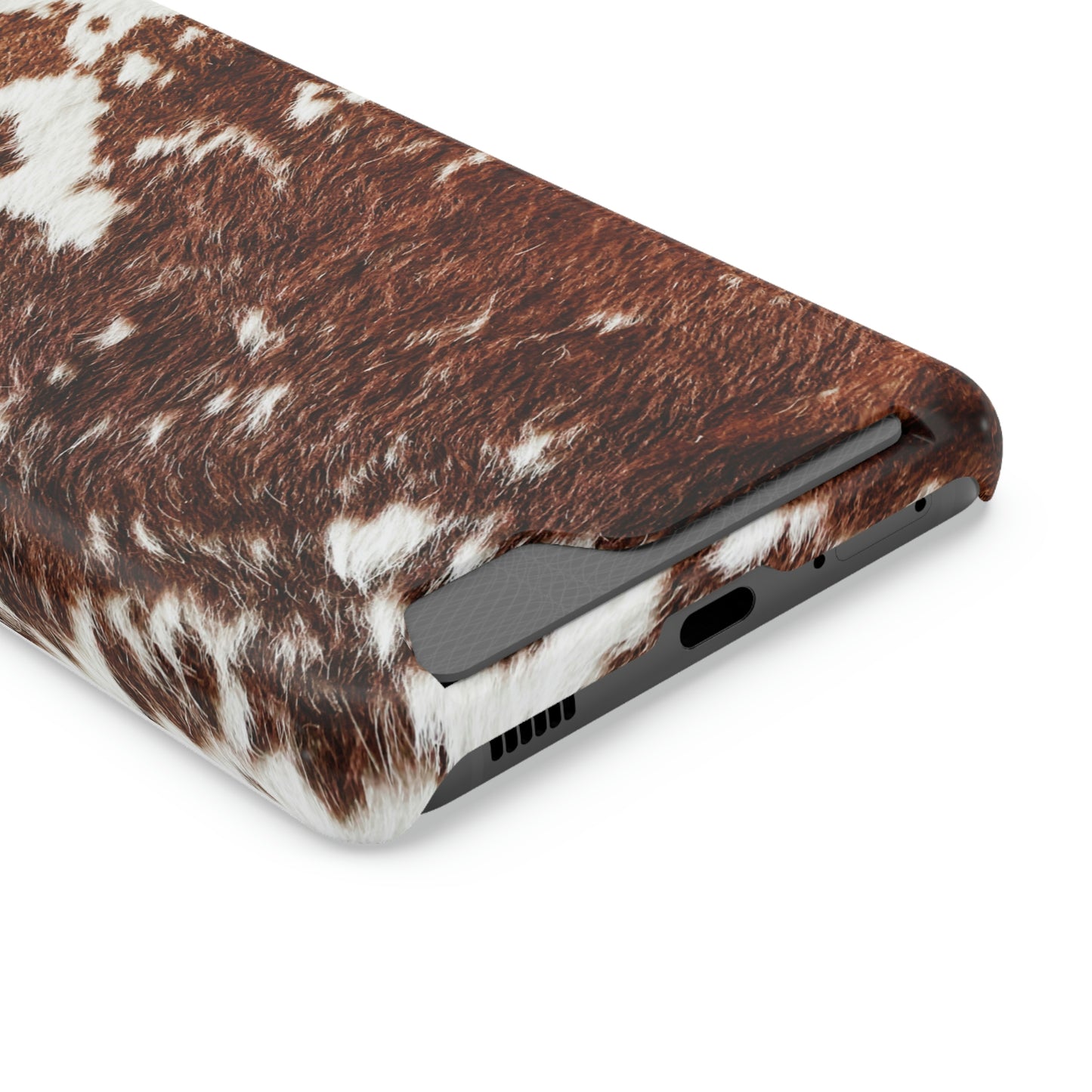 Cowhide Phone Case With Card Holder