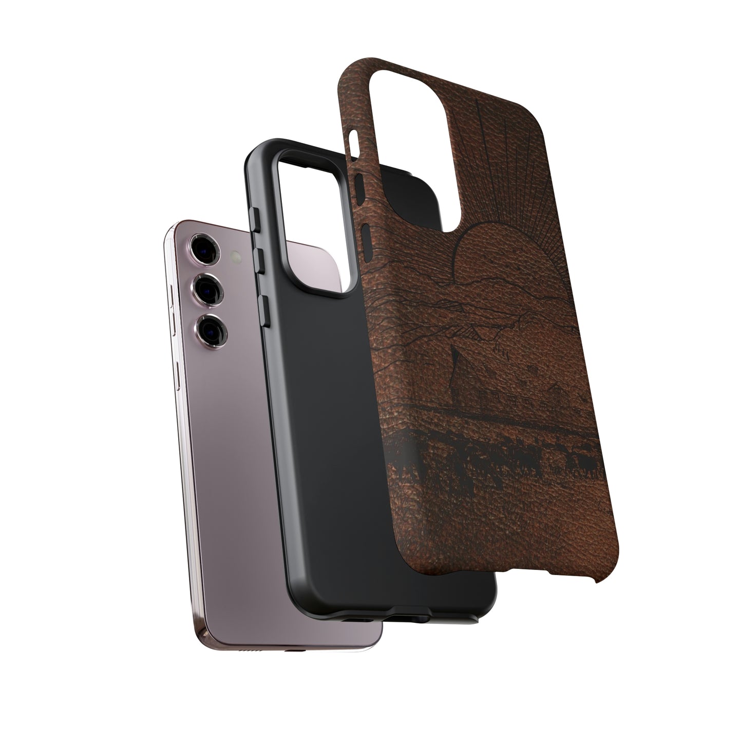 Leather Ranch Print Tough Cases