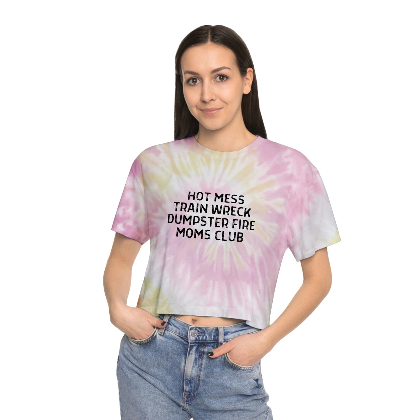 Train Wreck Tie-Dye Crop Tee