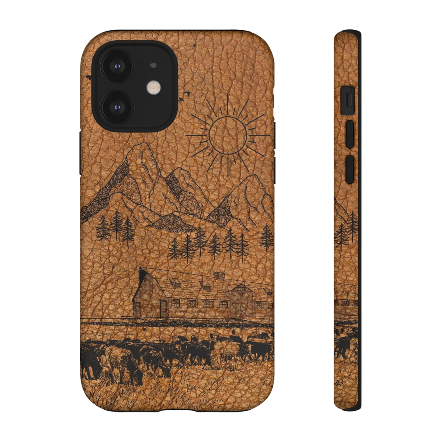 Light Leather Ranch Print Tough Case