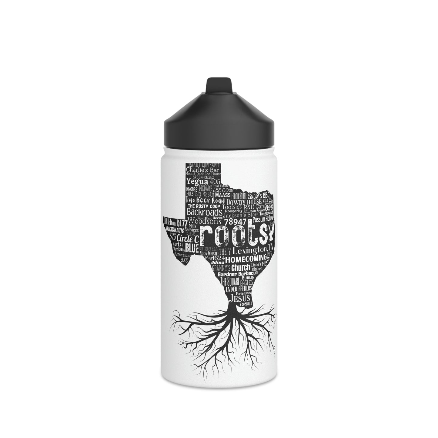 Lexington Roots Stainless Steel Water Bottle, Standard Lid