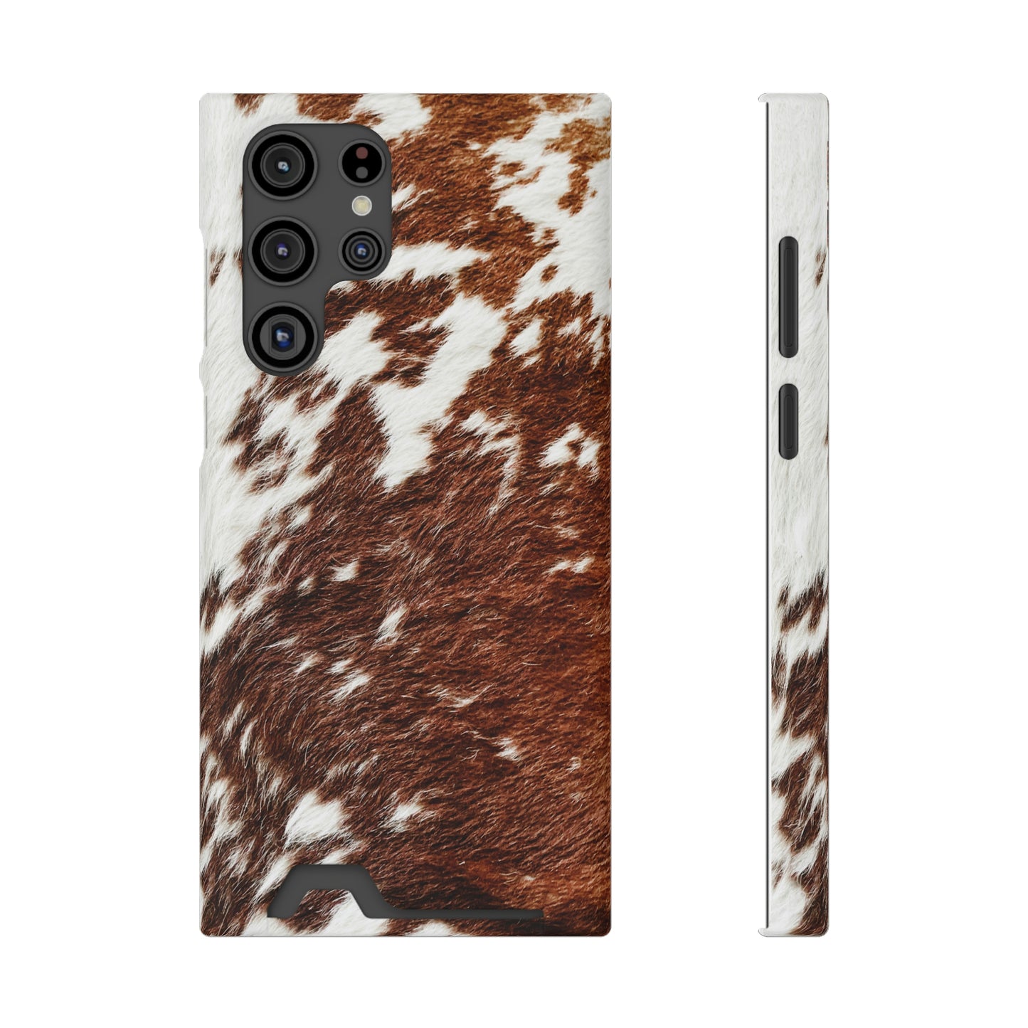 Cowhide Phone Case With Card Holder